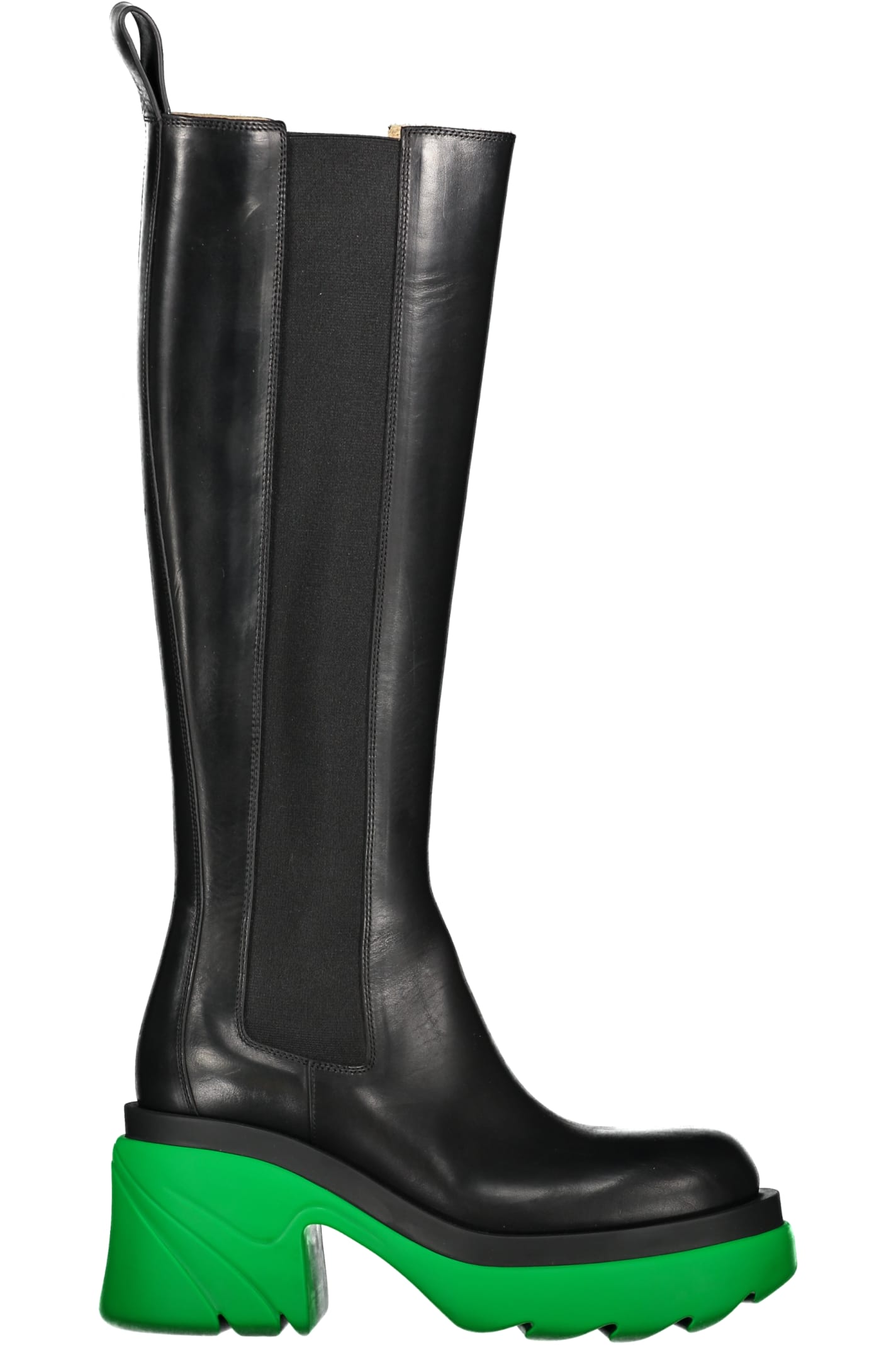Shop Bottega Veneta Flash Leather Boots In Black