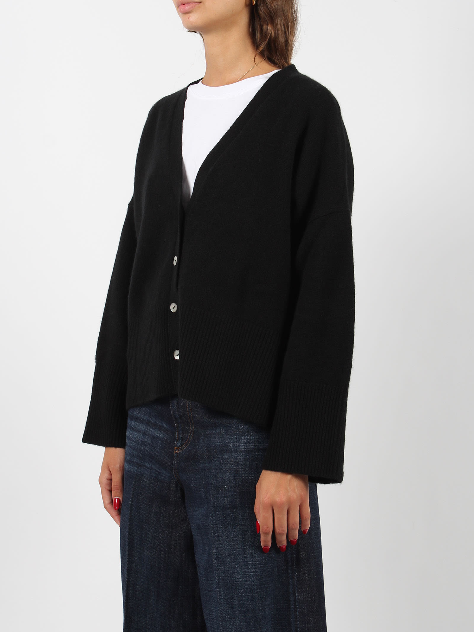 Shop Be You V-neck Cardigan In Black