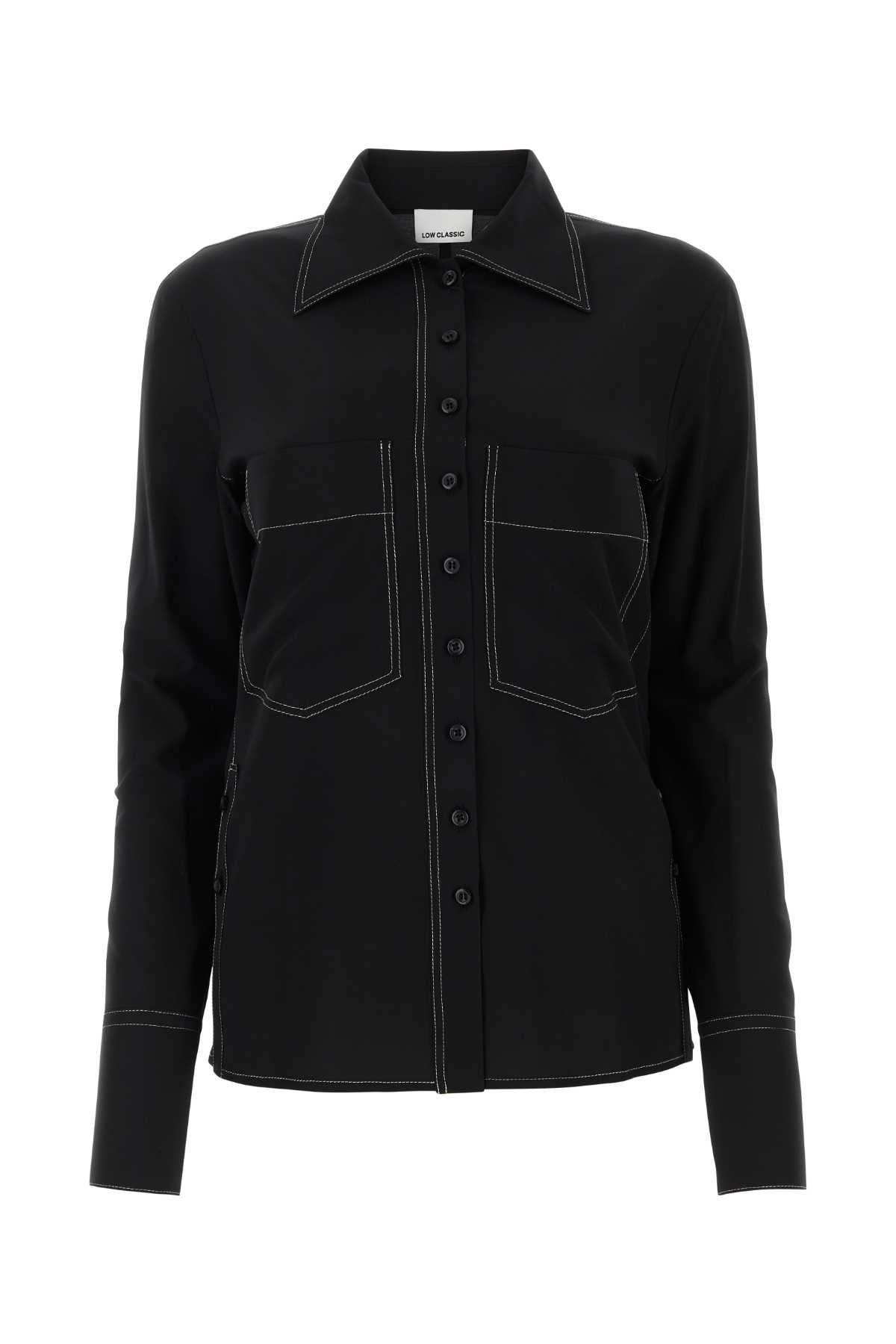 Shop Low Classic Black Silk Blend Shirt