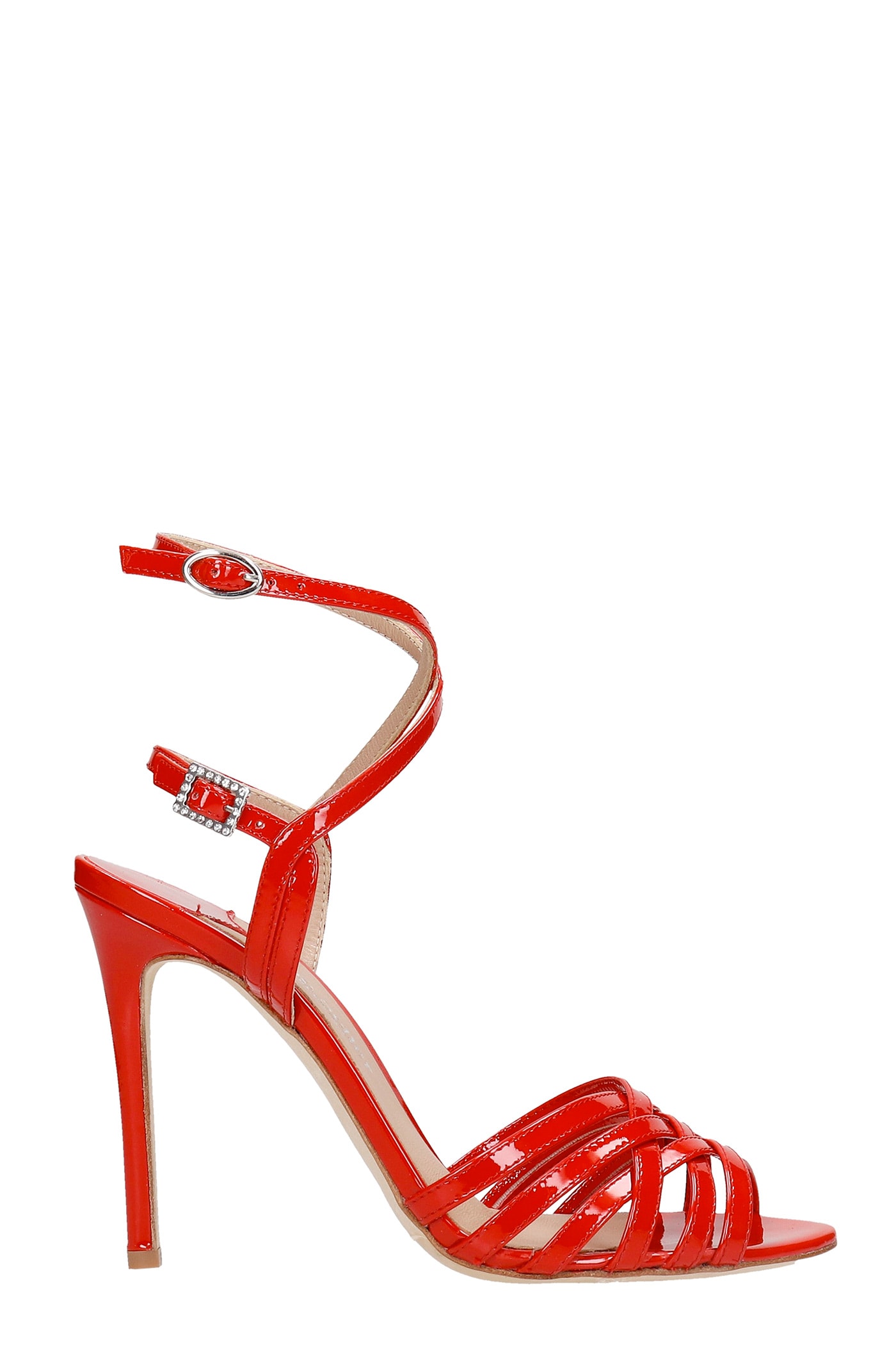 The Seller Sandals In Red Patent Leather
