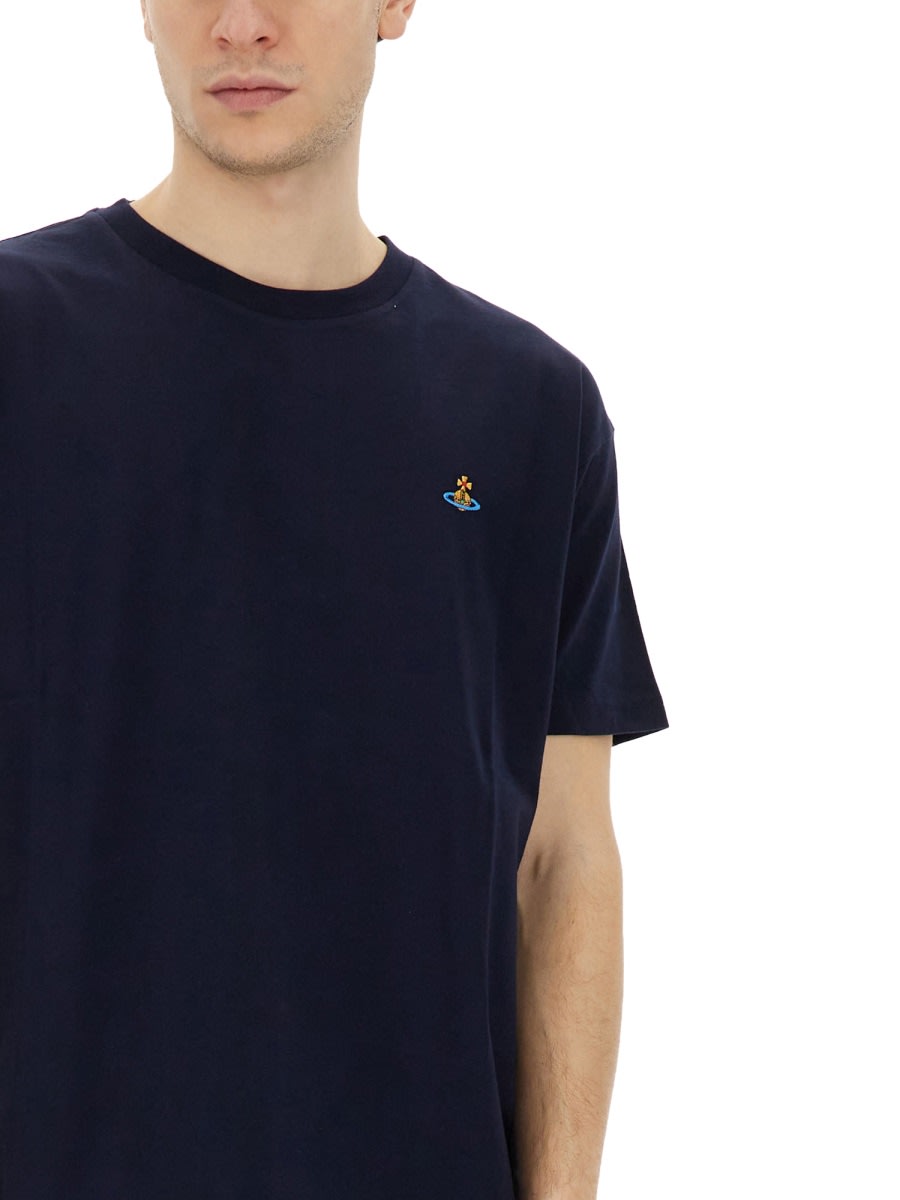 Shop Vivienne Westwood T-shirt With Logo In Blue