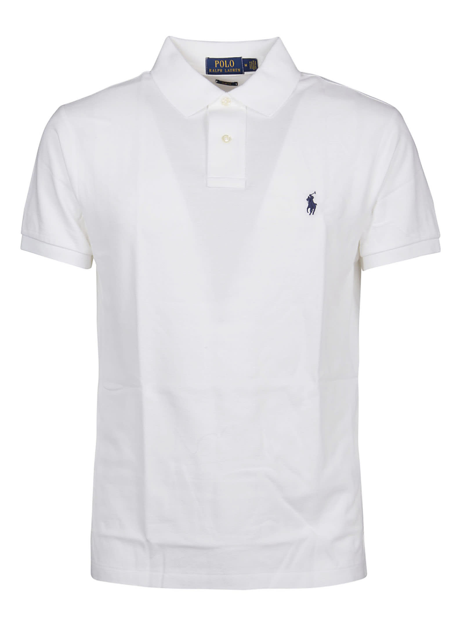 Shop Polo Ralph Lauren Short Sleeve Slim Fit Polo Shirt In White