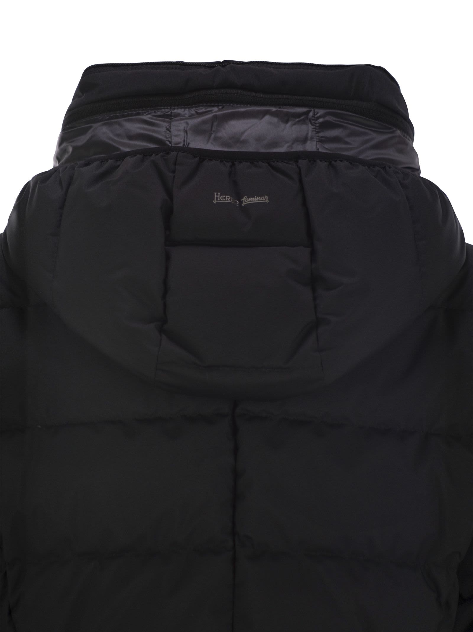 Shop Herno Gore-tex Fabric Down Jacket In Black