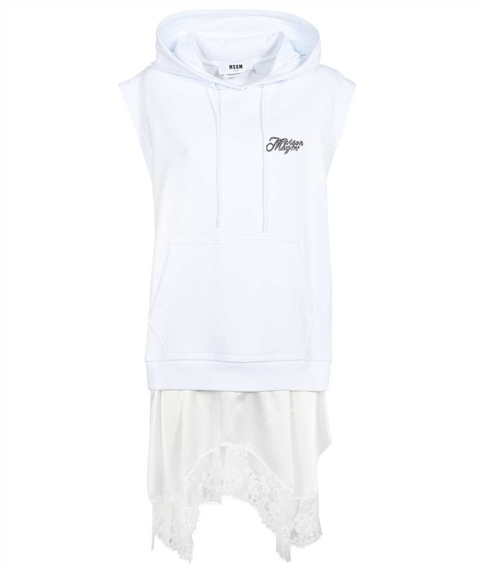 Msgm Cotton Sweatdress In White