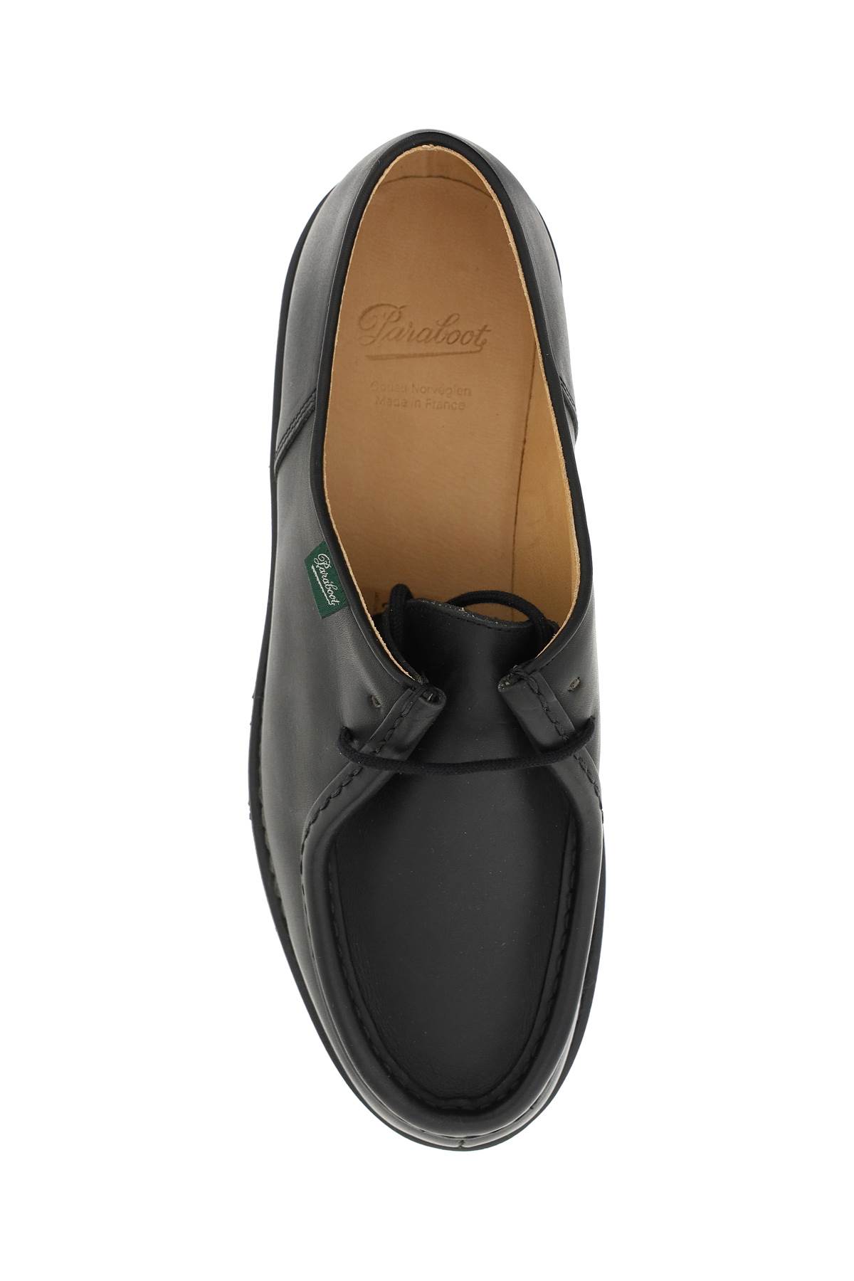 Shop Paraboot Leather Michael Derby Shoes In Nero