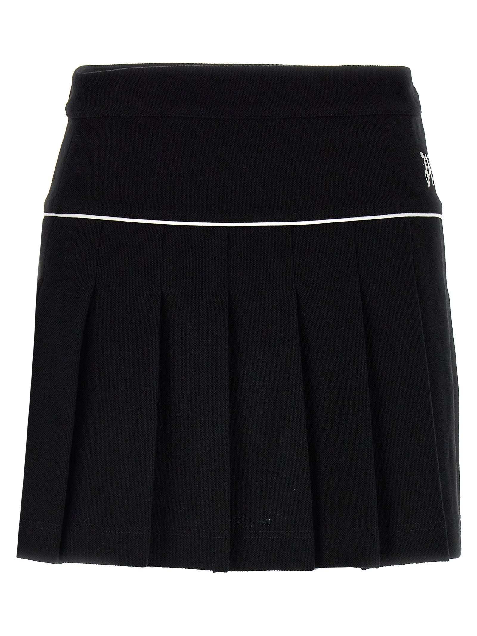 Shop Palm Angels Pa Monogram Skirt In Black