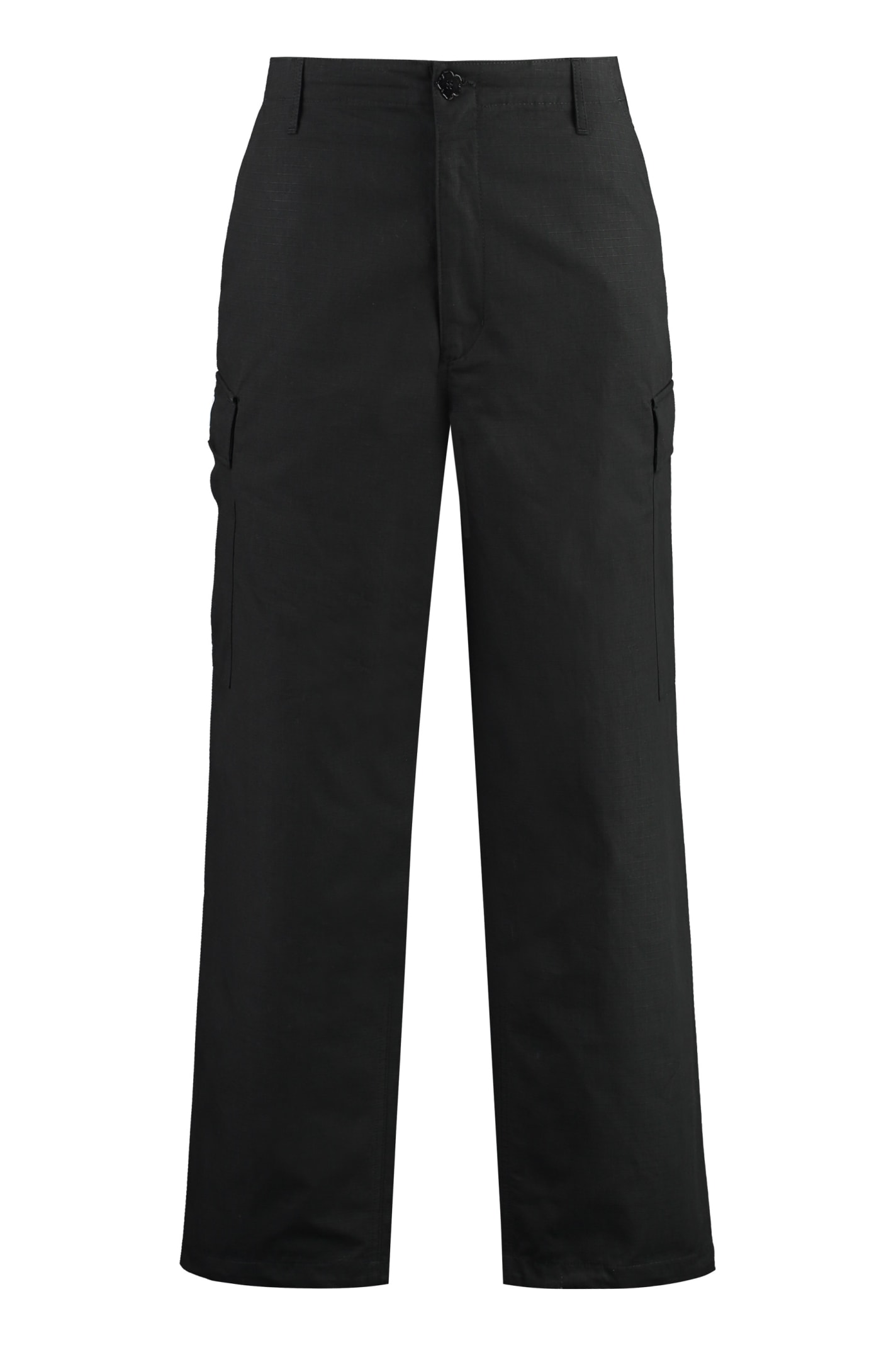 Kenzo Cotton Cargo-trousers In Black
