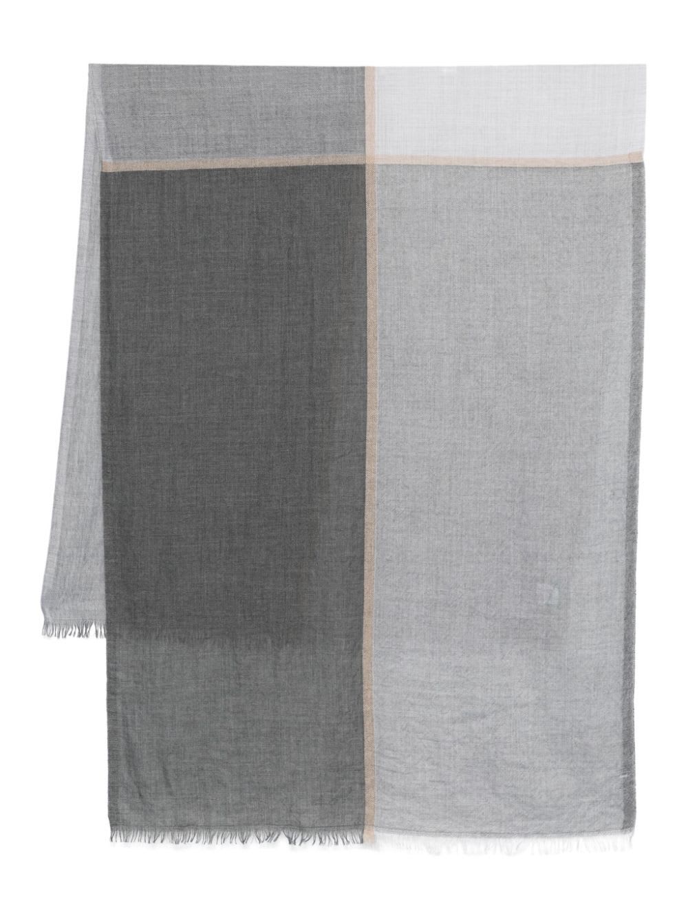 Shop Brunello Cucinelli Colored Scarf In Lead