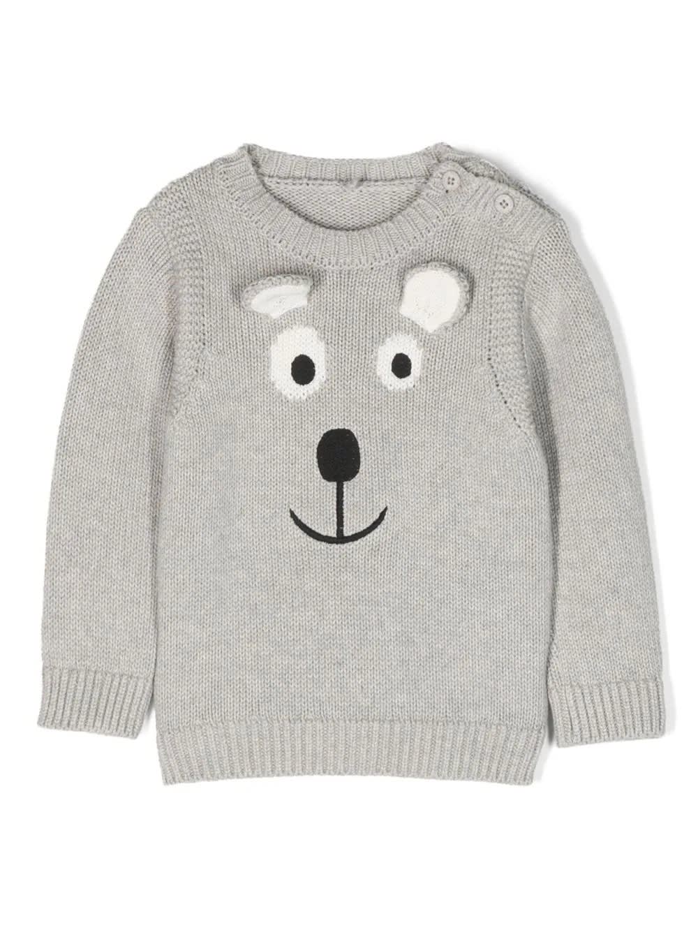 Stella Mccartney Grey Sweater For Baby Boy In Grigio