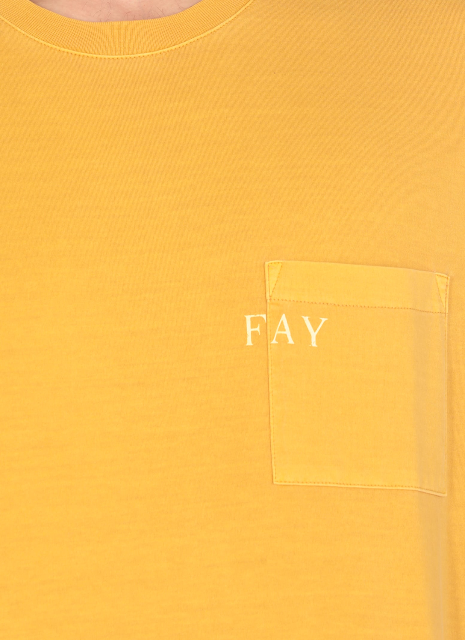 Fay T-shirt With Logo In Yellow