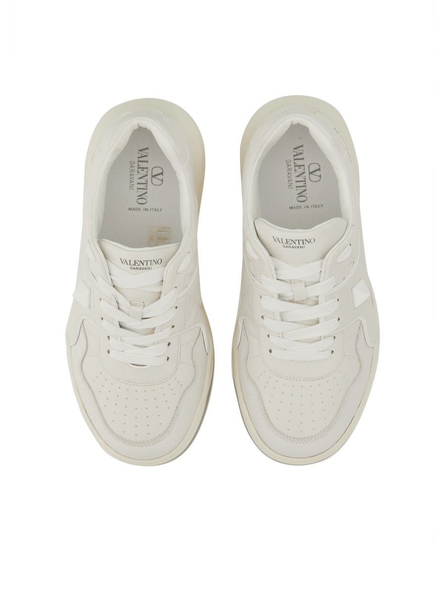 Shop Valentino Low-top One Stud Sneaker In White