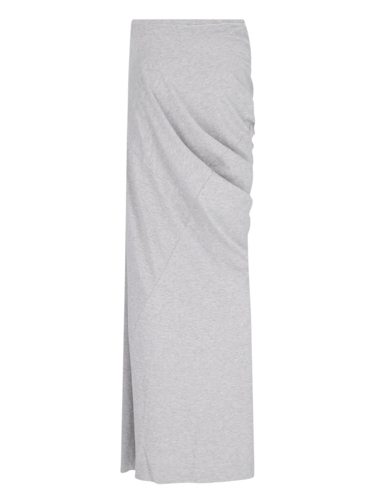 Shop Dries Van Noten Draped Maxi Skirt In Gray