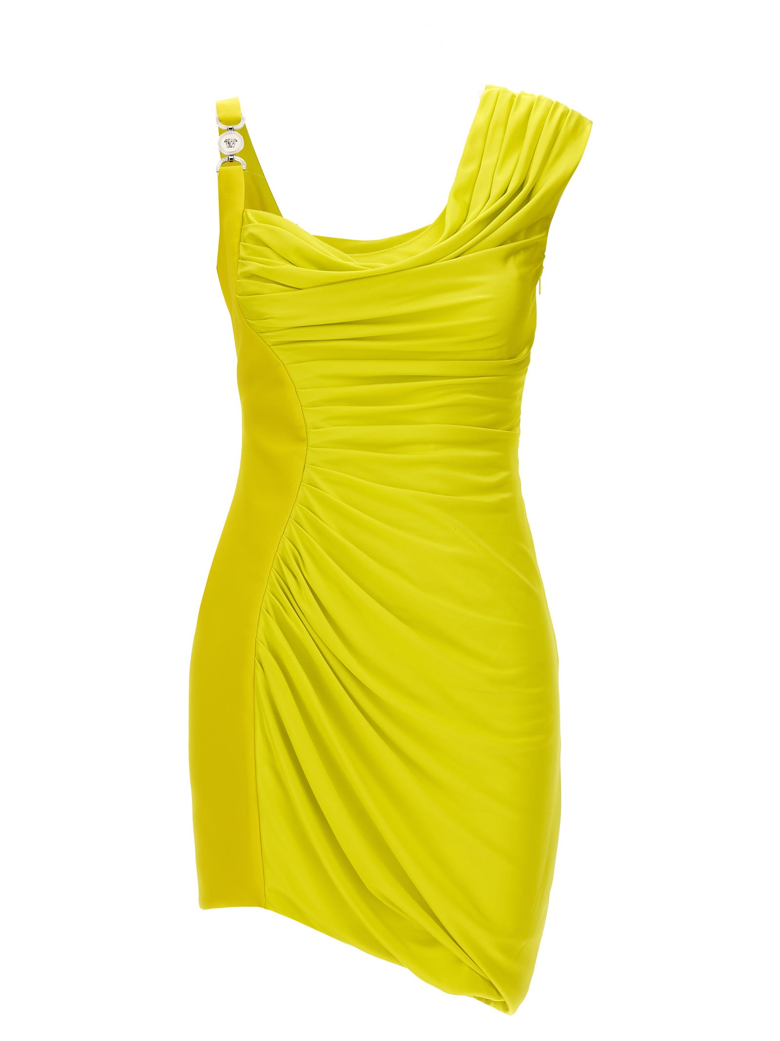 Shop Versace Medusa 95 Dress In Yellow