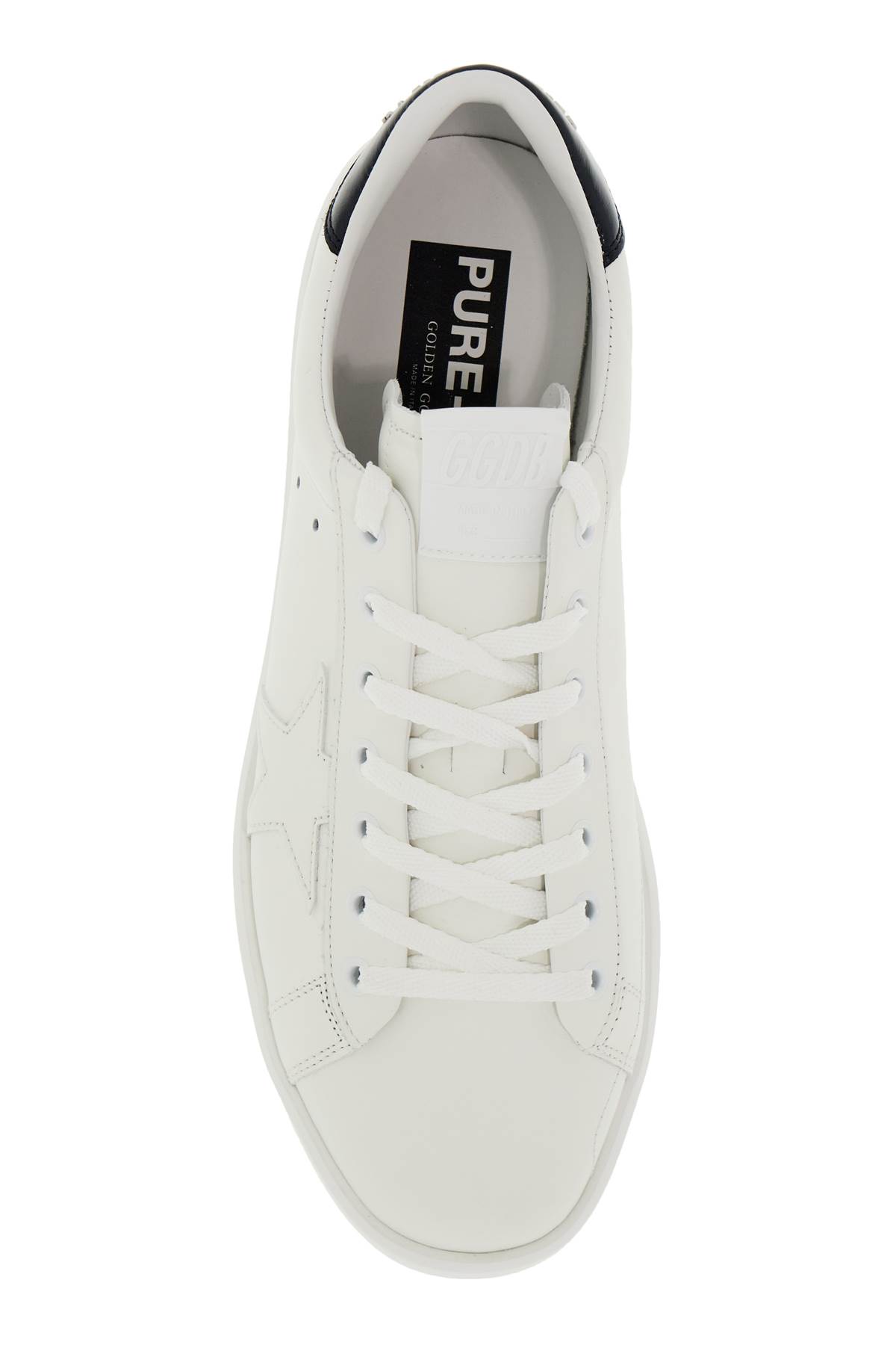 Shop Golden Goose Pure-star Sneakers In White/blue (white)