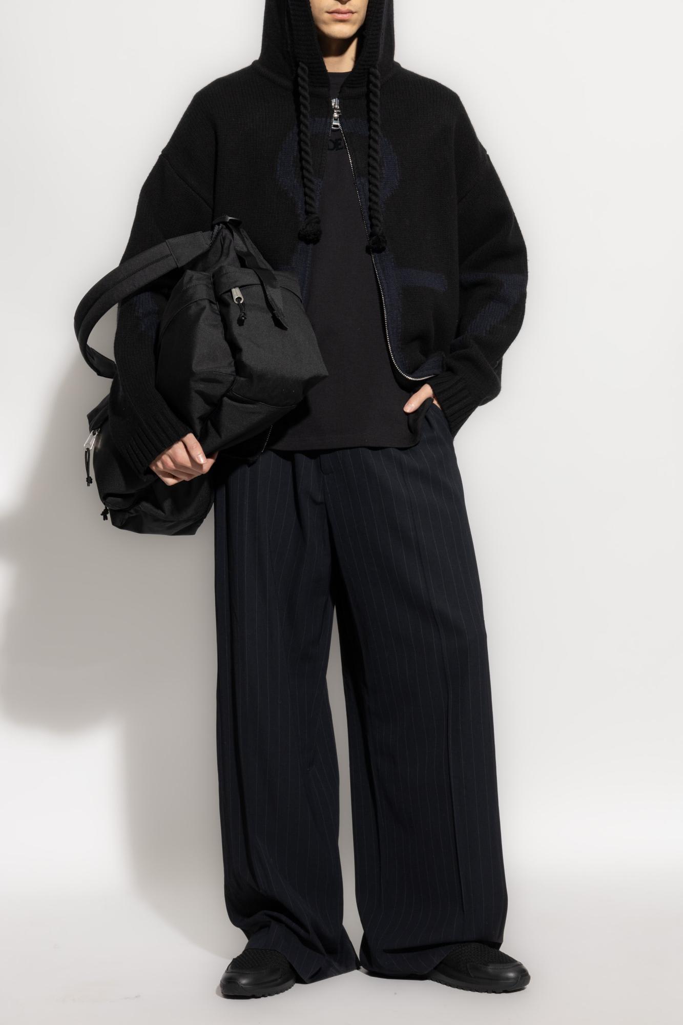 Jw Anderson Wool Cardigan In Black