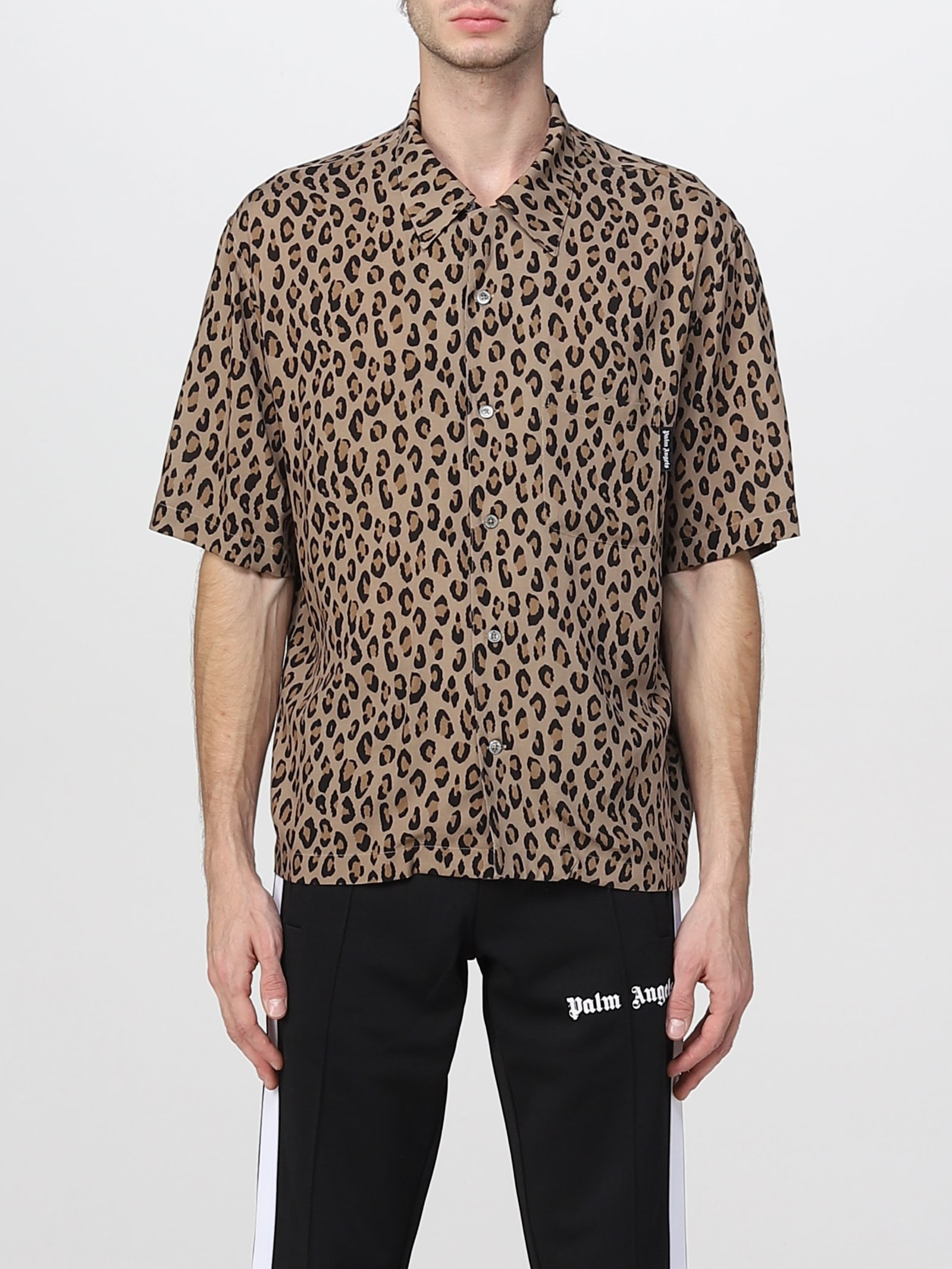Palm Angels Leopard Bowling Shirt
