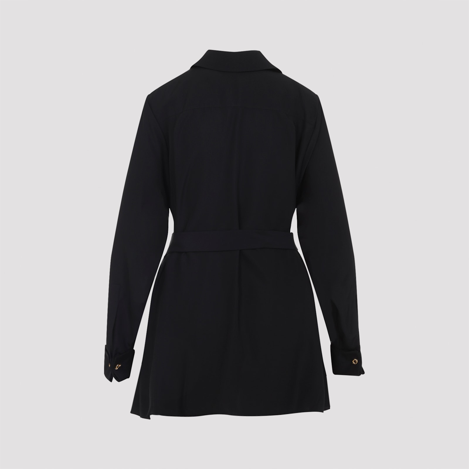 Loewe Waist Tie Long Sleeve Blouse In Black