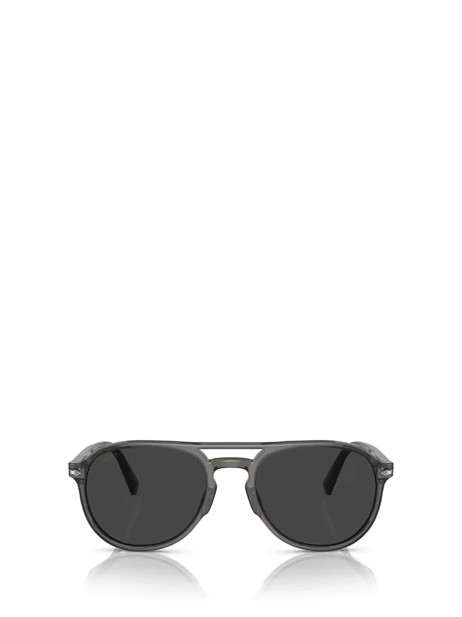 Persol Po3235s 110348 Aviator Polarized Sunglasses In Smoke Opal