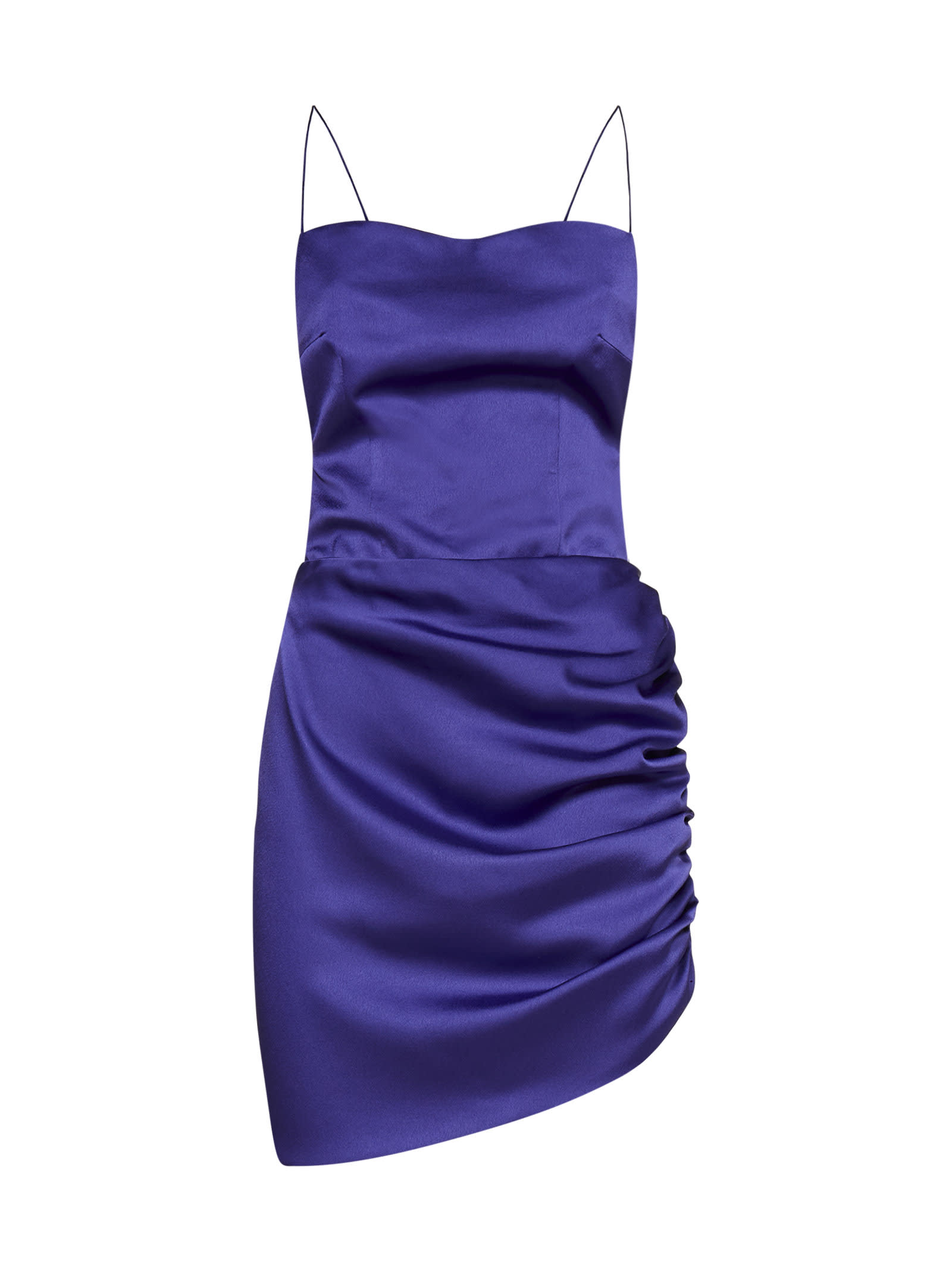 Nineminutes The Tomi Satin Mini Dress In Purple