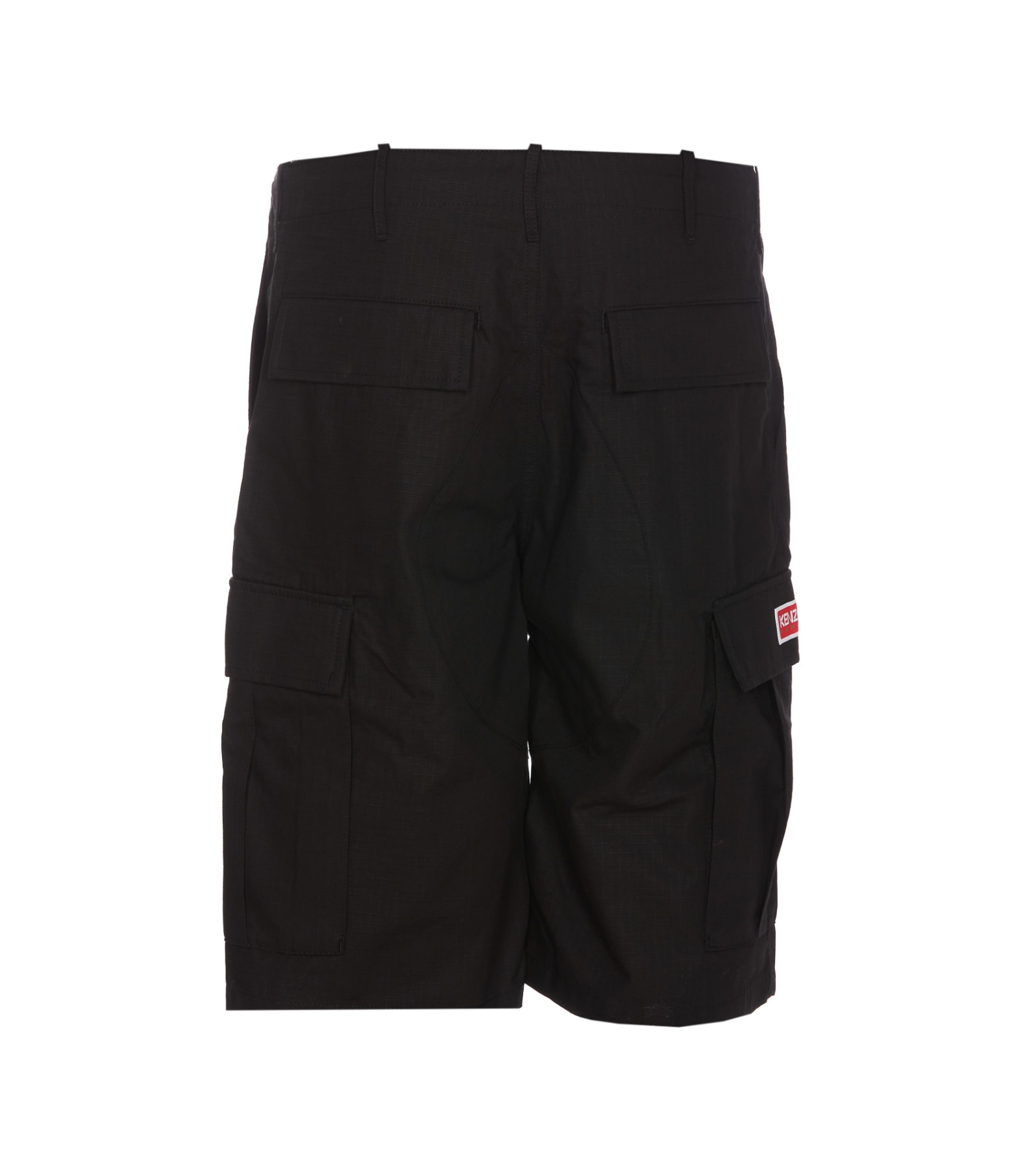 Shop Kenzo Paris Cargo Workwear Shorts In Black