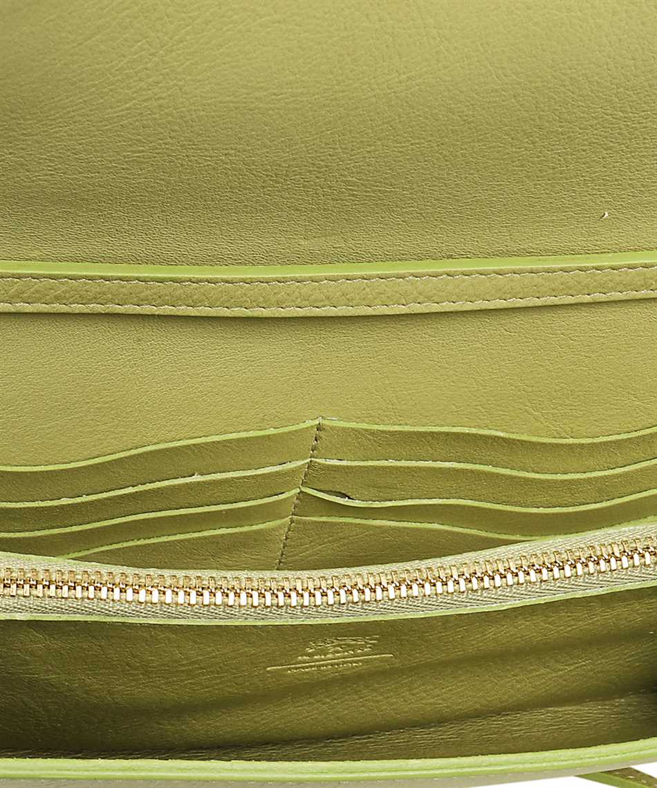 Il Bisonte Leather Clutch In Green