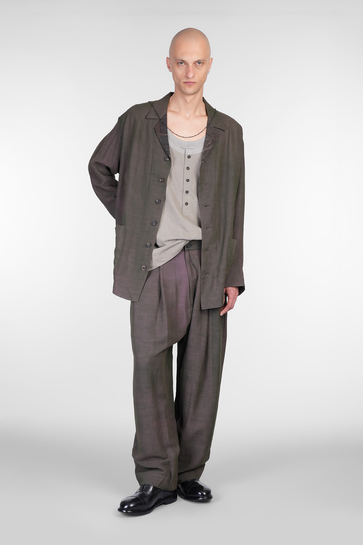 Ziggy Chen Pants In Multicolor Cotton