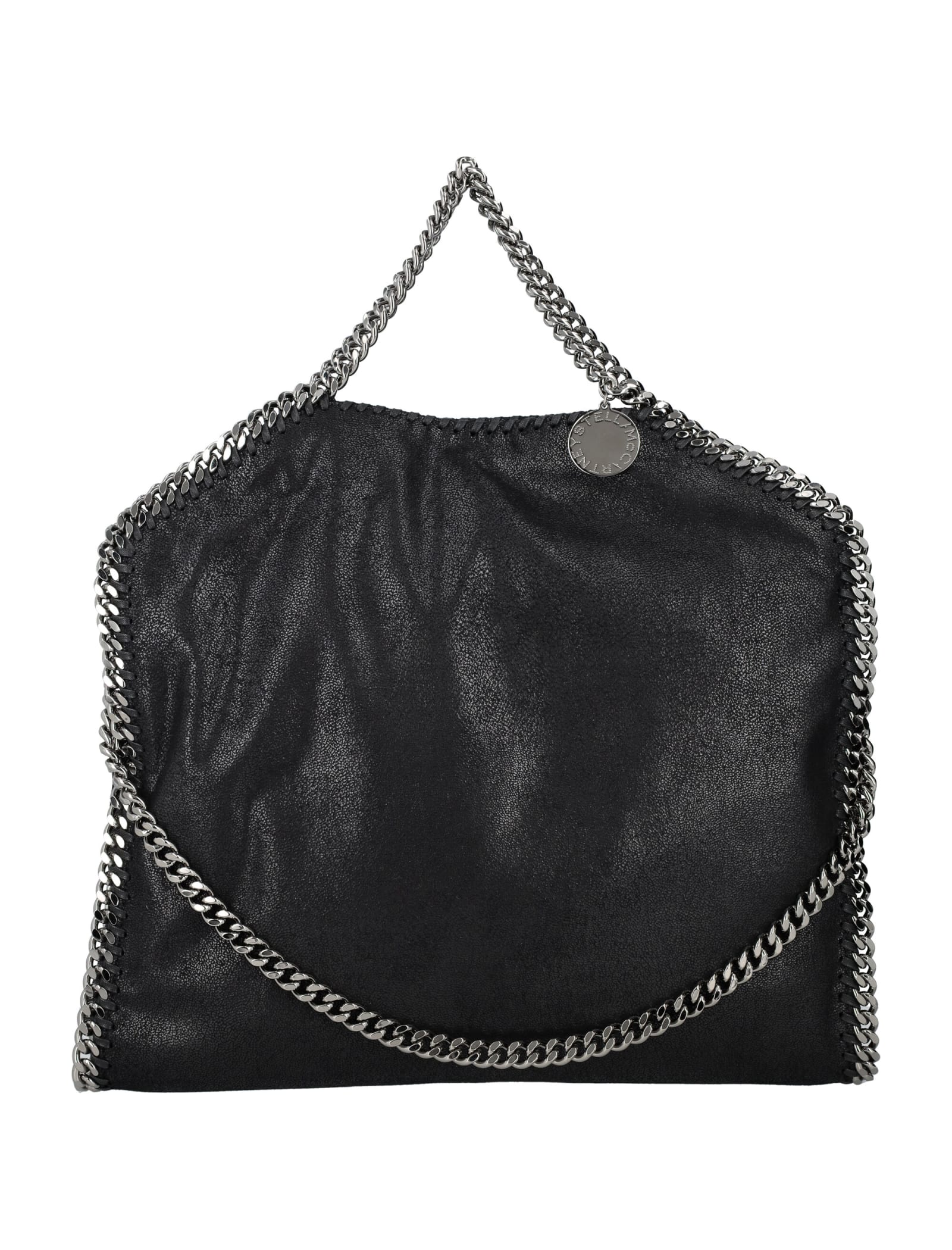 Shop Stella Mccartney 3 Chain Falabella Tote Bag In Black