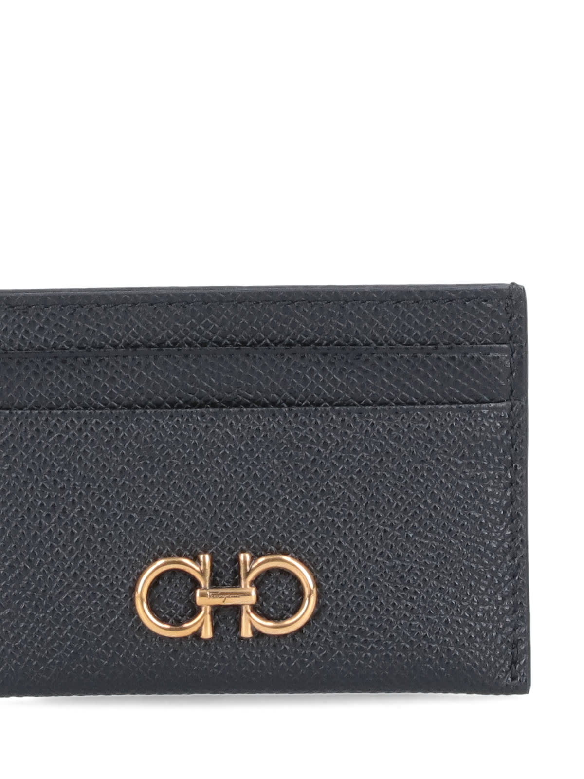 Ferragamo Gancini Card Holder In Black