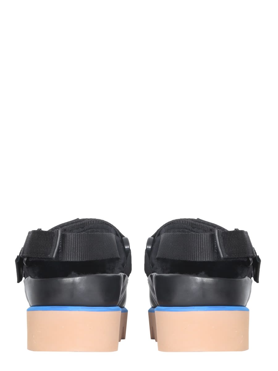 Shop Msgm Puffed Sandals In Black