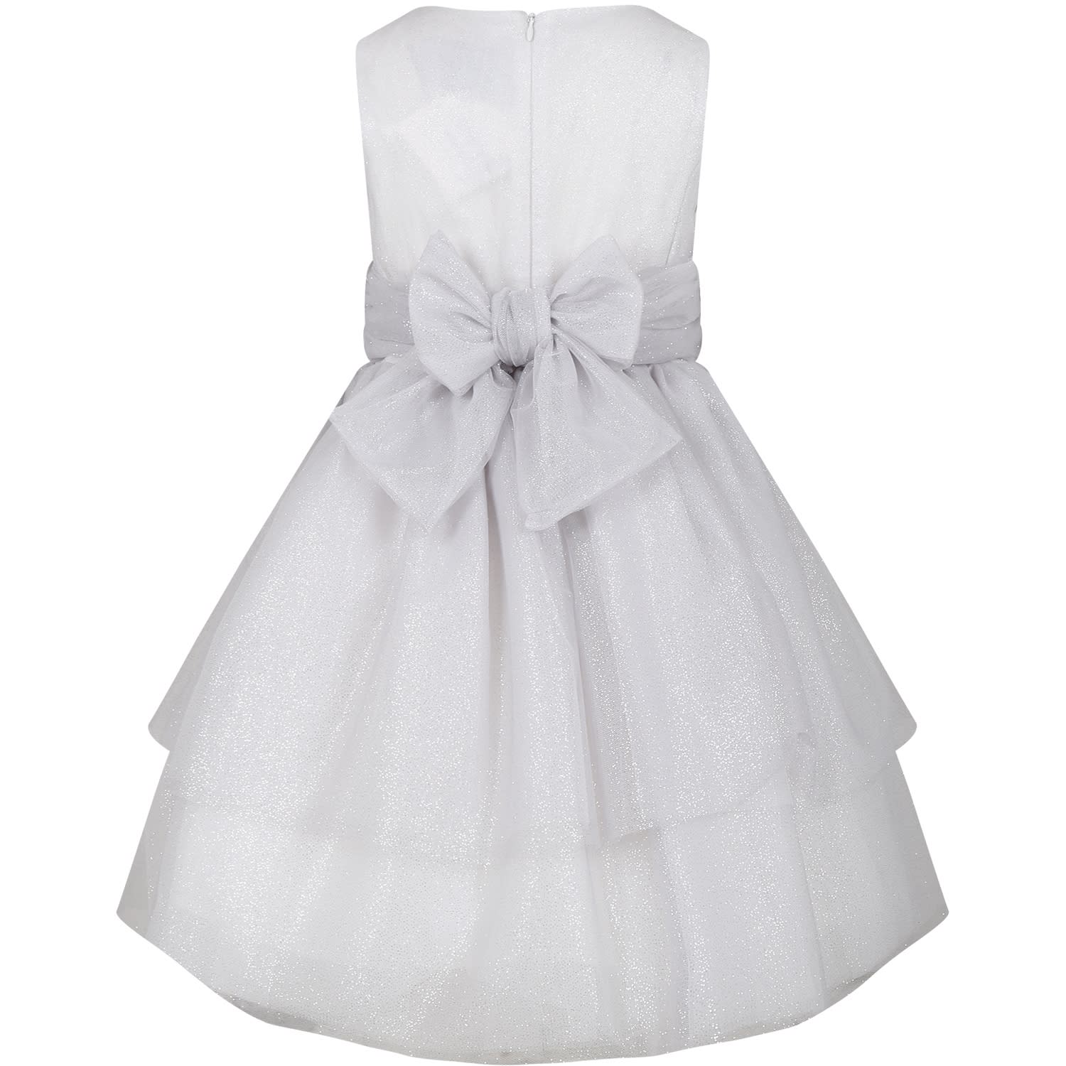 Shop Simonetta Silver Dress For Girl