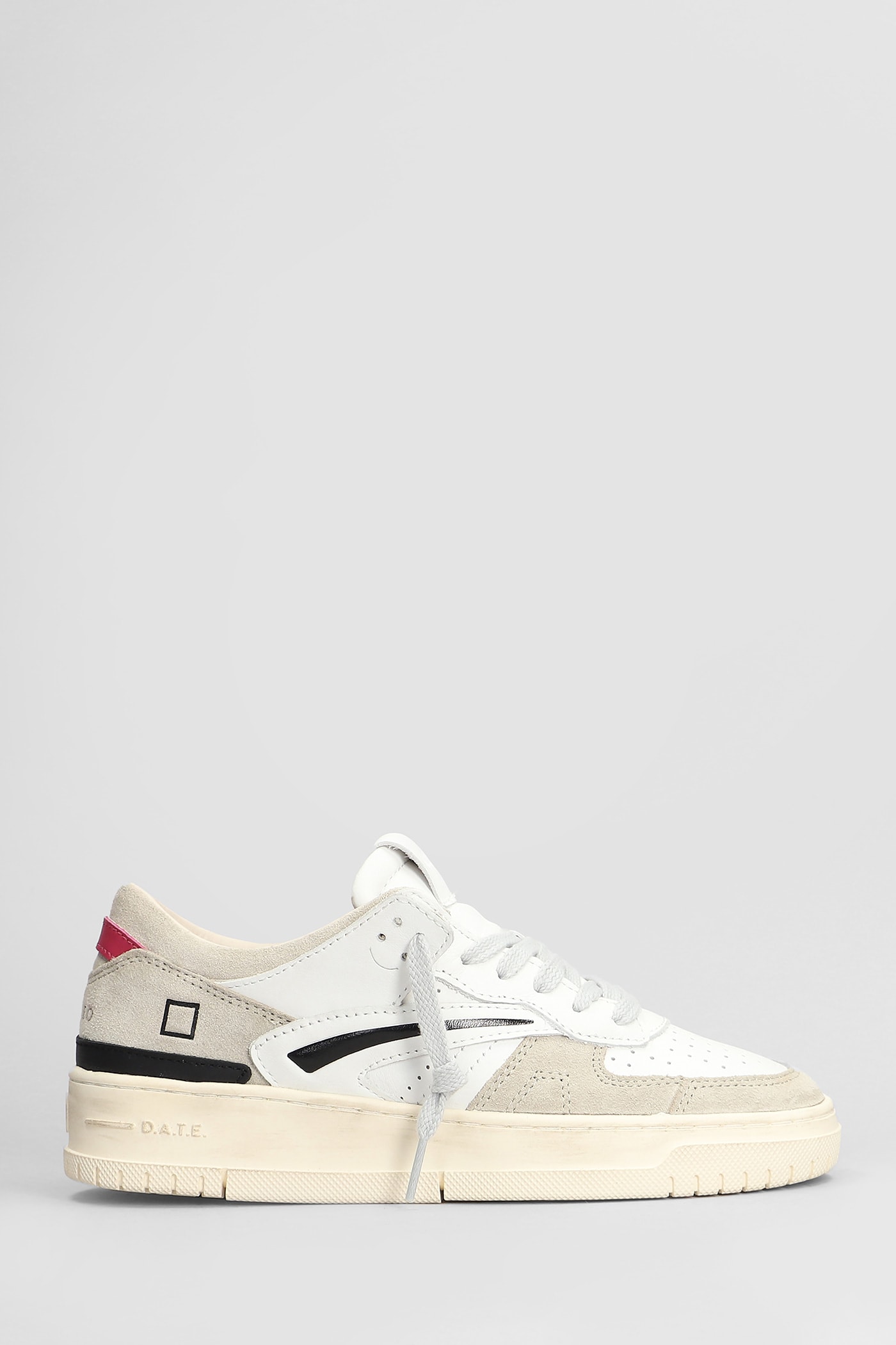 D. A.T. E. Torneo Sneakers In White Suede And Leather