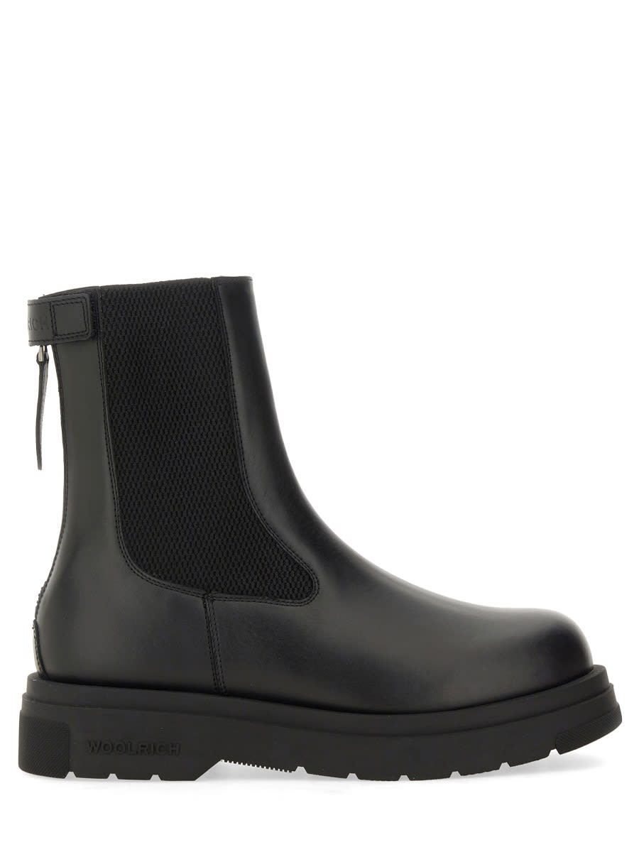 Shop Woolrich Leather Amphibian In Black