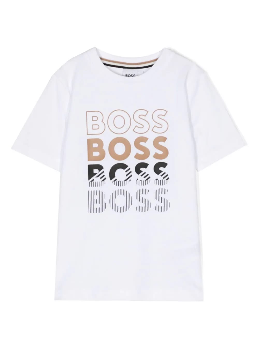 Shop Hugo Boss T-shirt Con Logo In Bianco