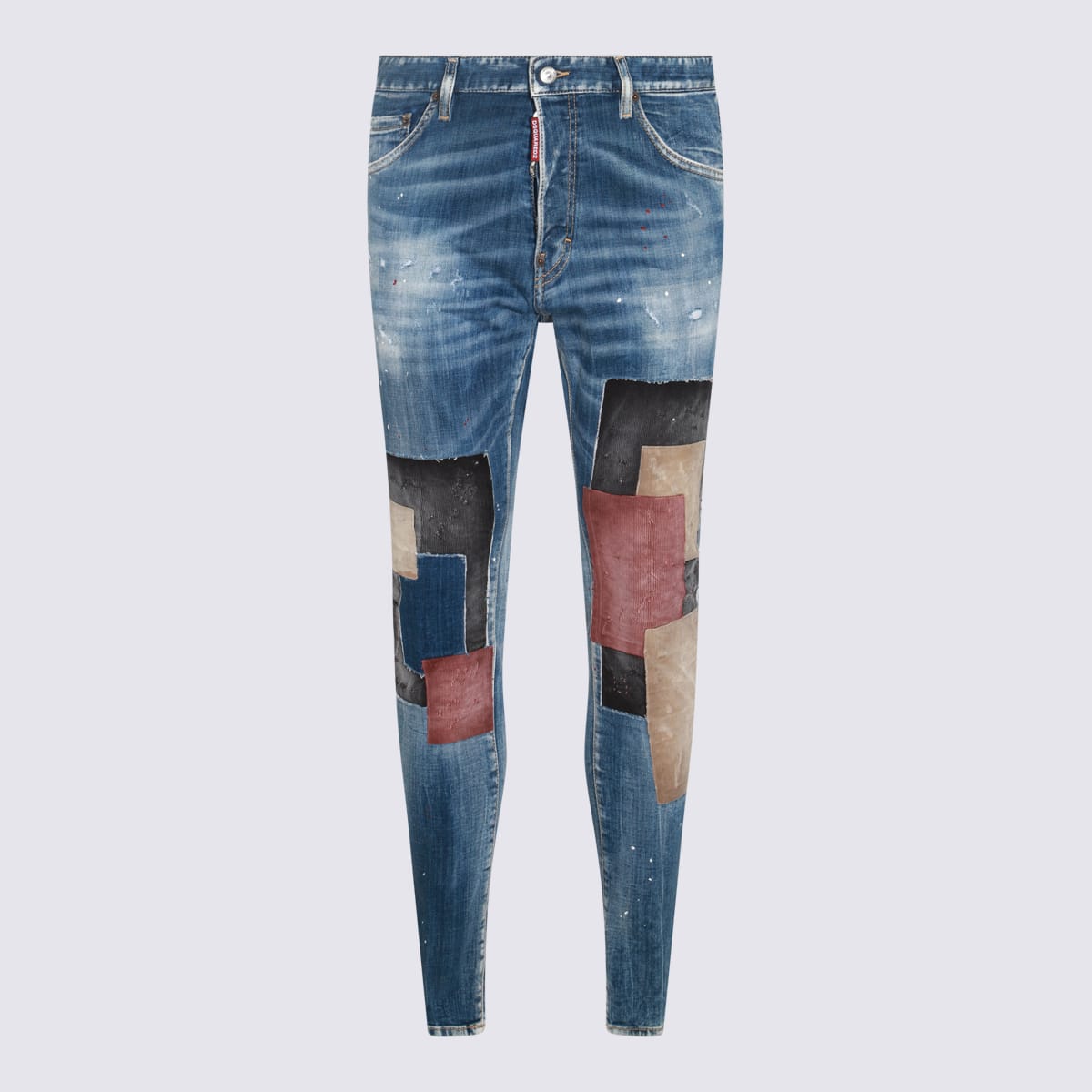 Shop Dsquared2 Navy Cotton Jeans In Navyblue