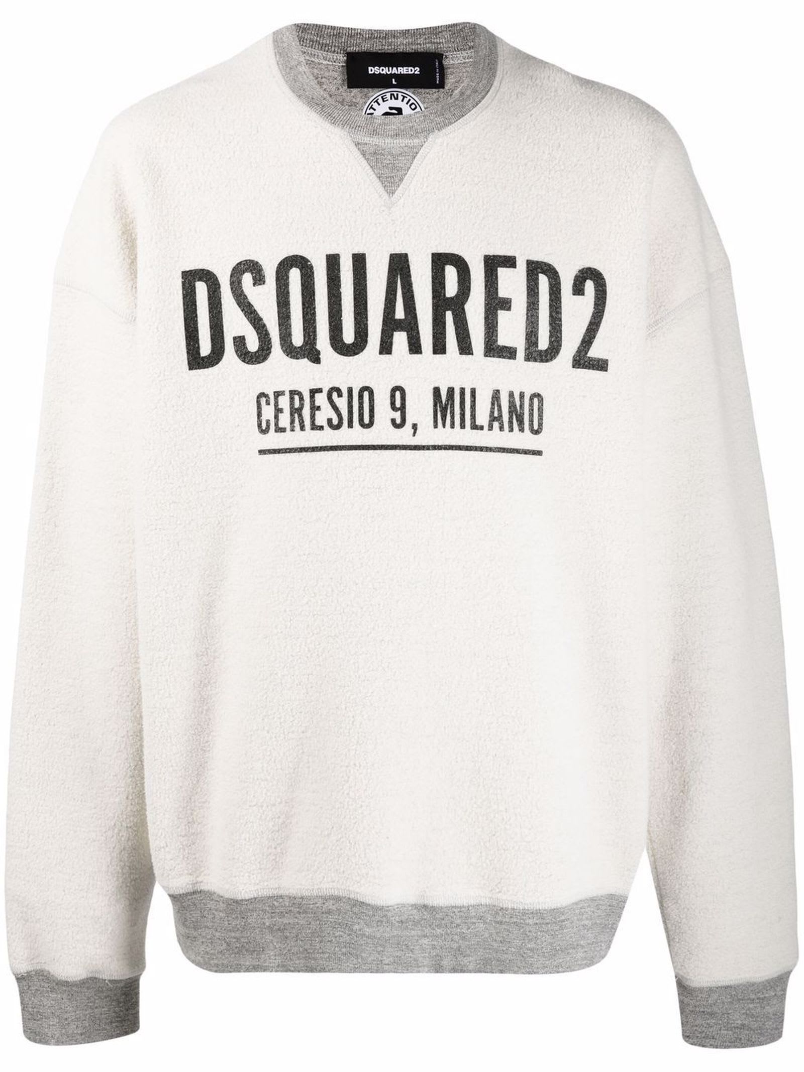 Dsquared2 Grey Cotton Crew Neck Sweater