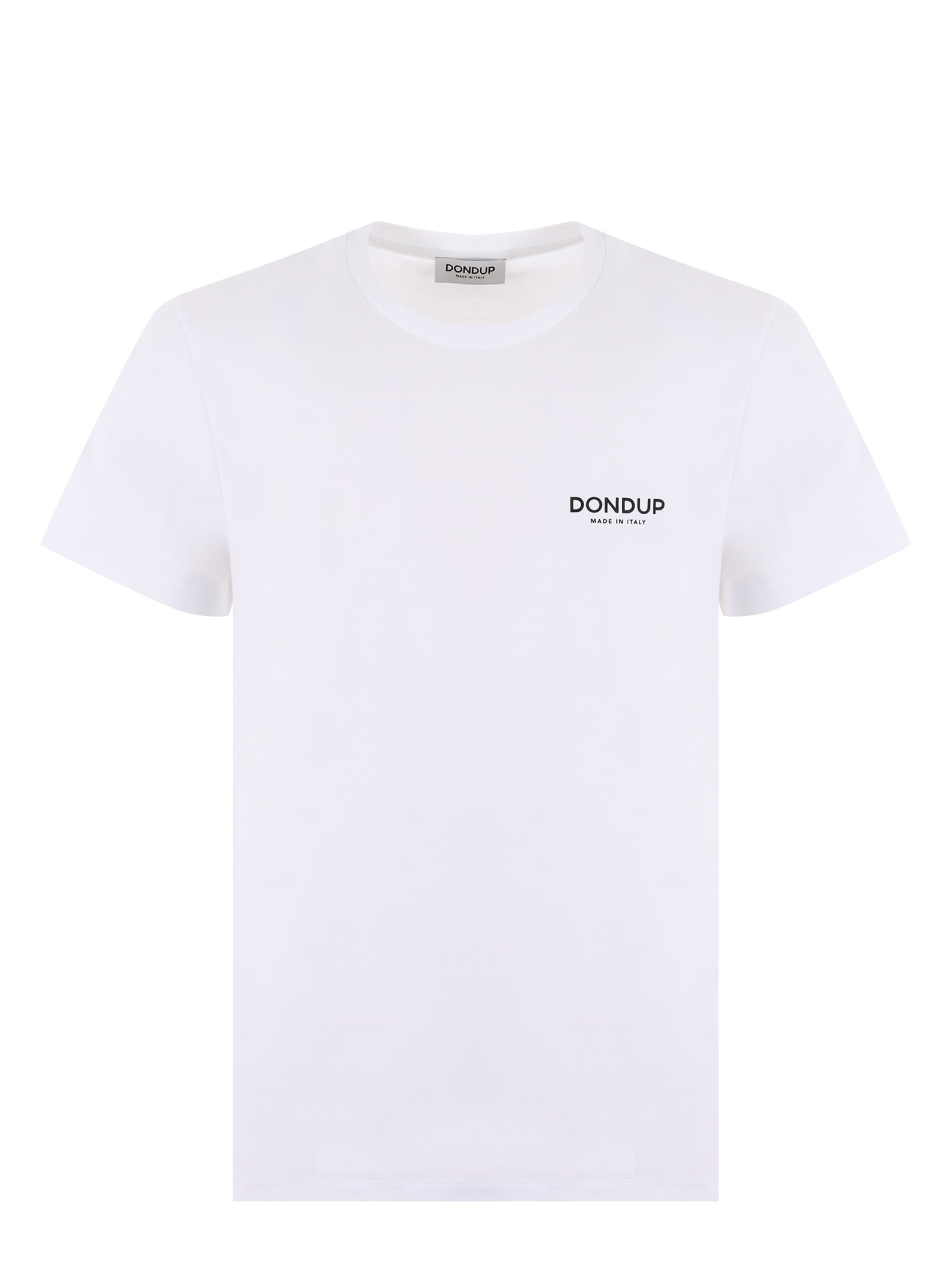 Shop Dondup Cotton T-shirt In Bianco