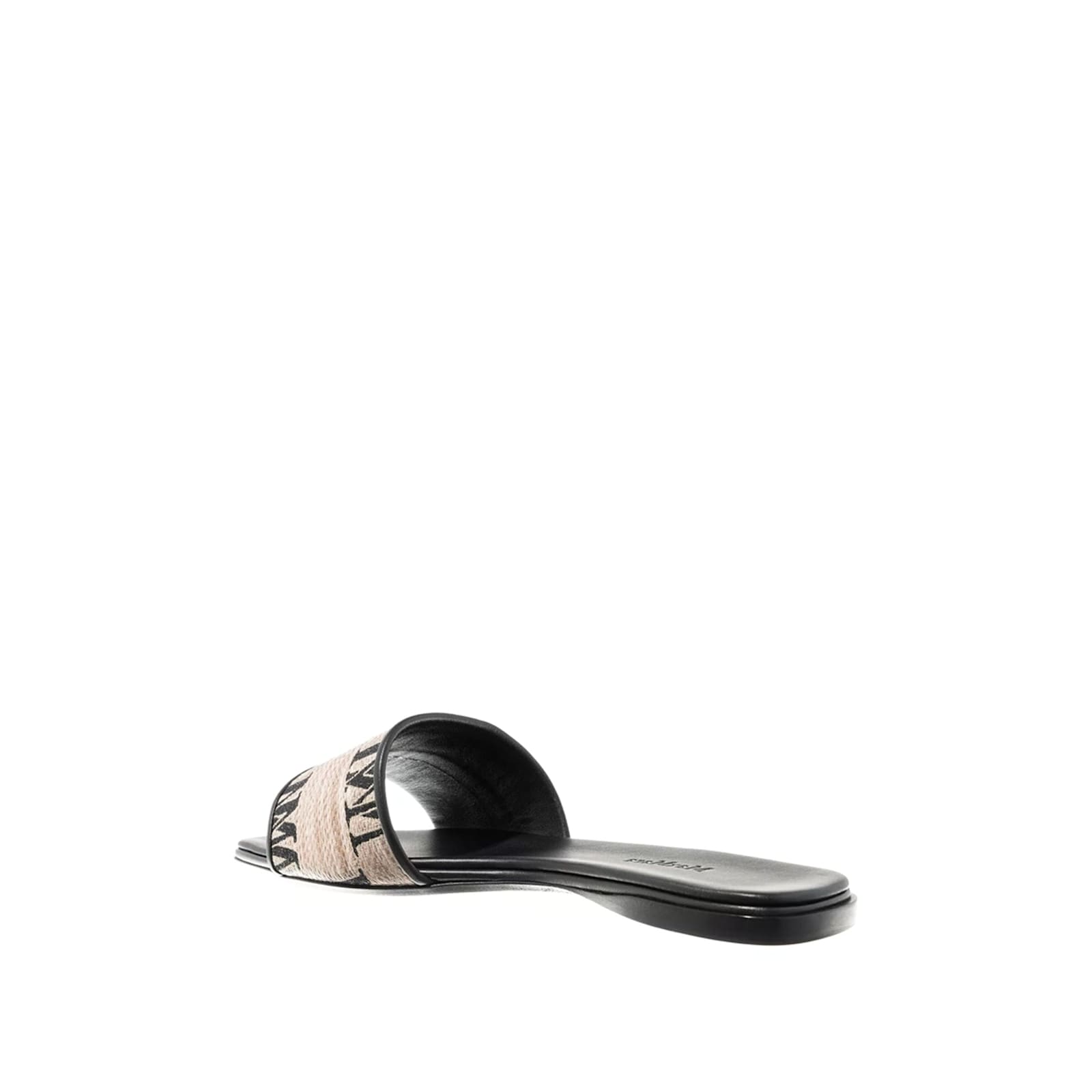 Shop Max Mara Logoslide Flat Sandals In Black