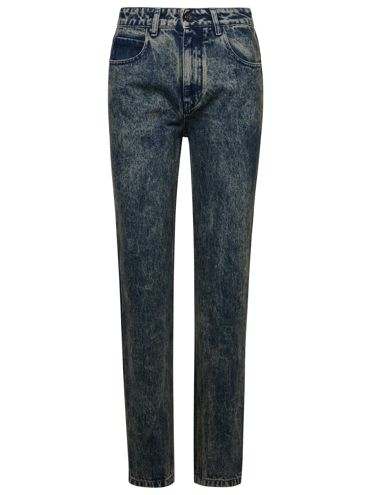 Shop Ferrari Blue Cotton Jeans