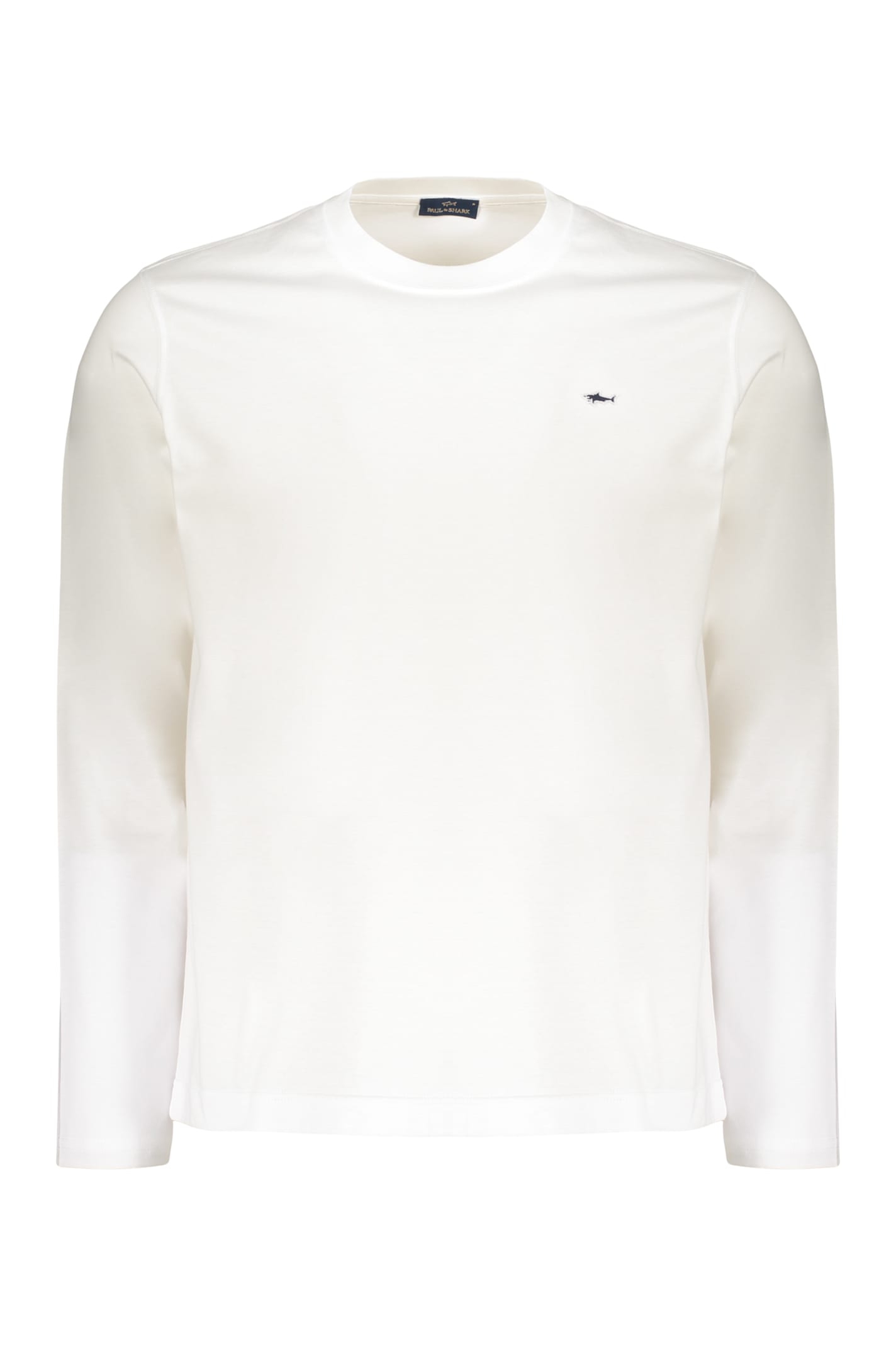 Paul&shark White Long-sleeve T-shirt With A Minimalist Design In White