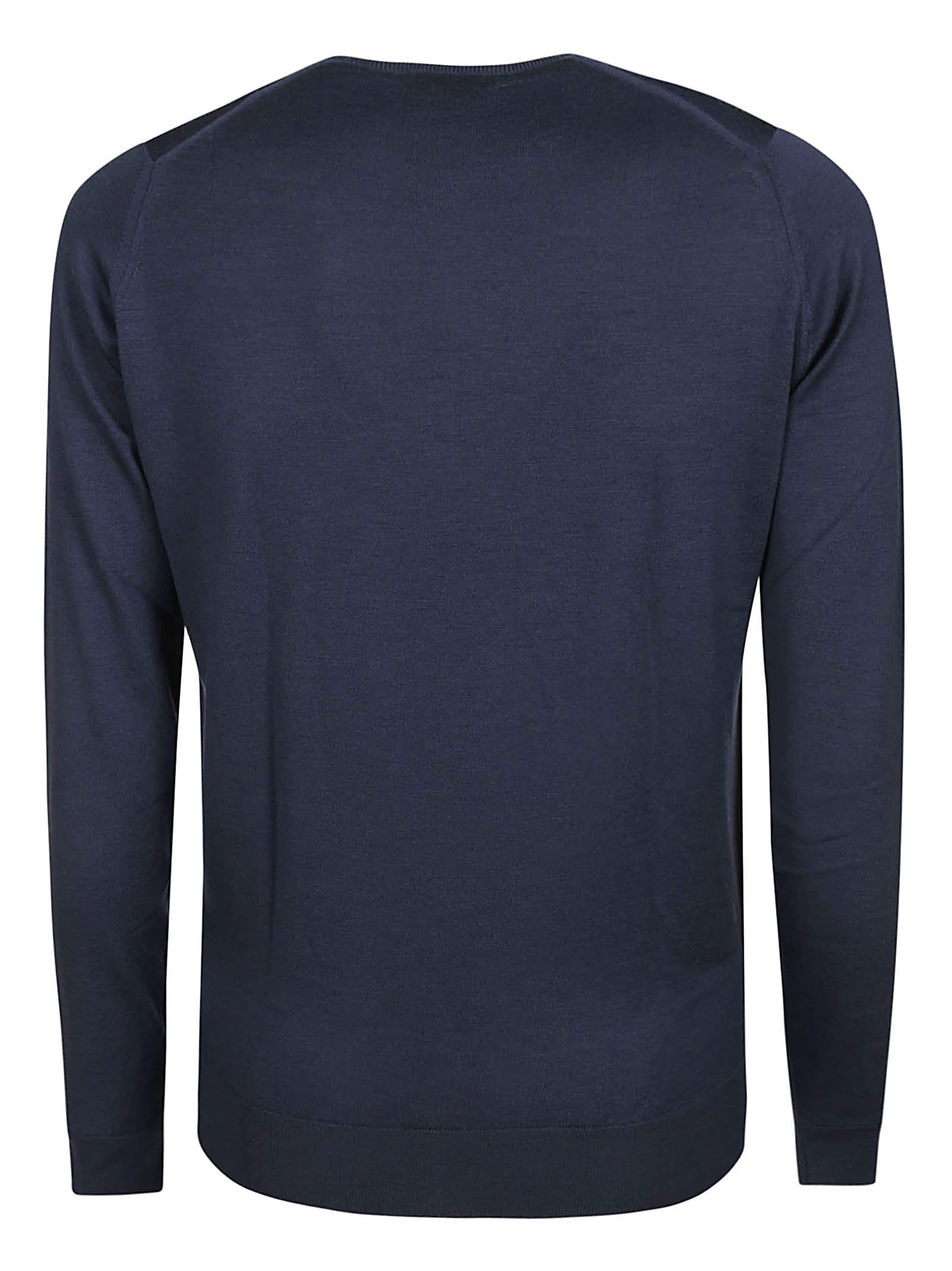 Shop John Smedley Lundy Pullover Ls In Smoke Blue