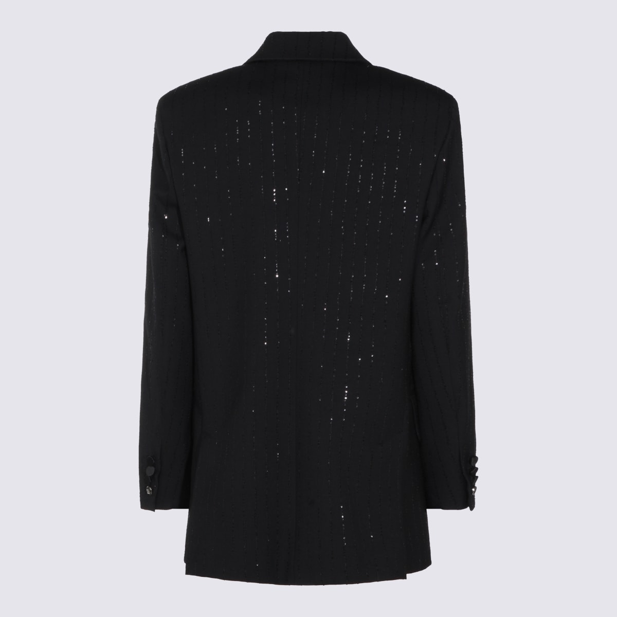 Max Mara Black Wool Appia Blazer In Black