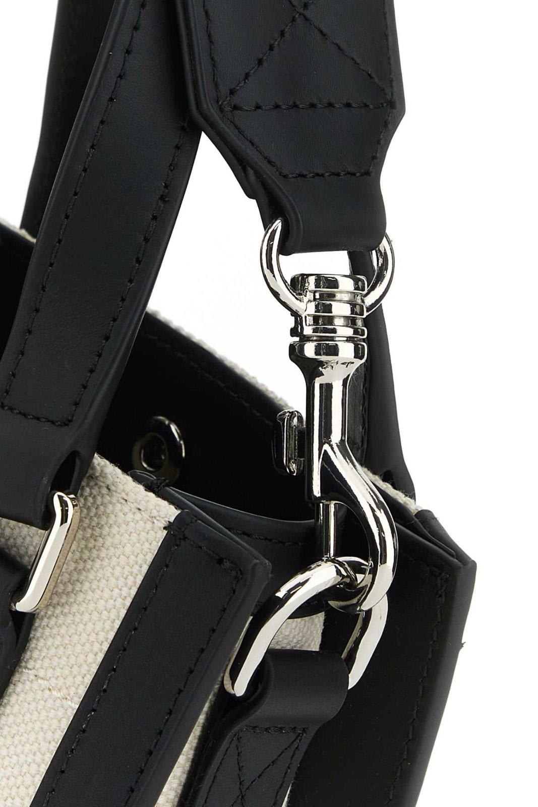 Apc Two-tone Canvas And Leather Camille 2.0 Mini Handbag In Black