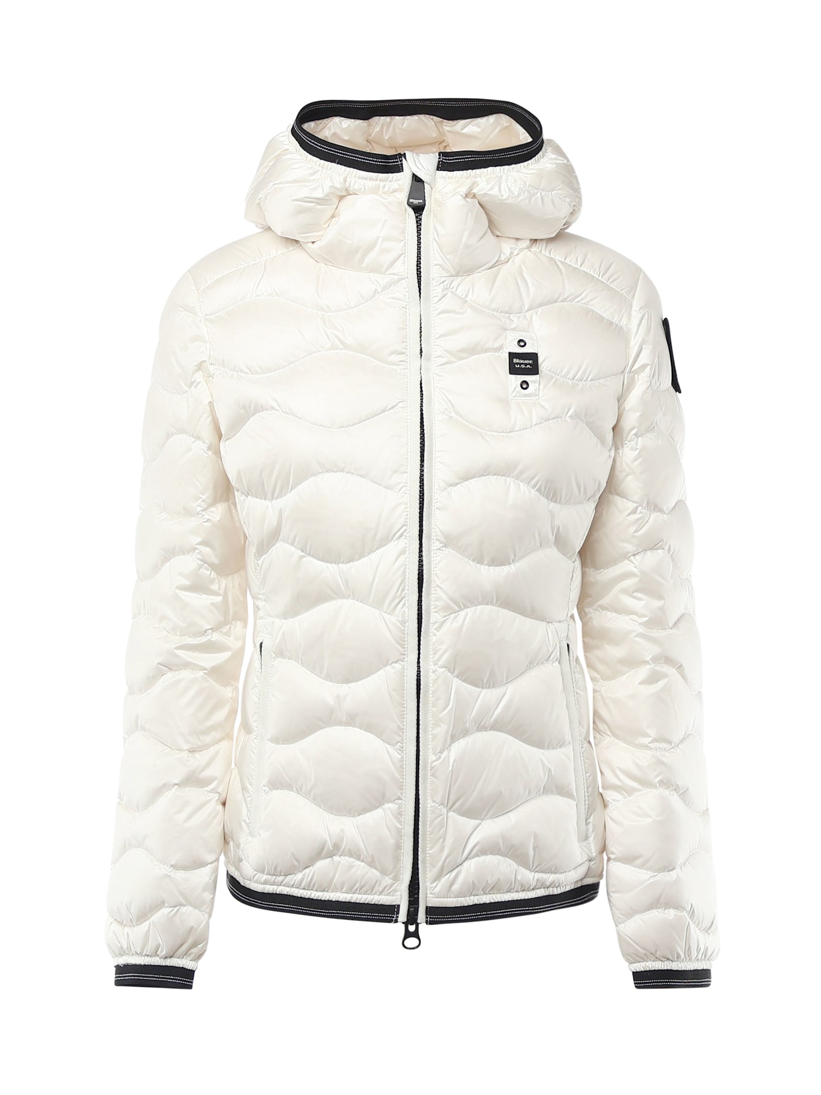 Wave Pattern Down Jacket Camelia