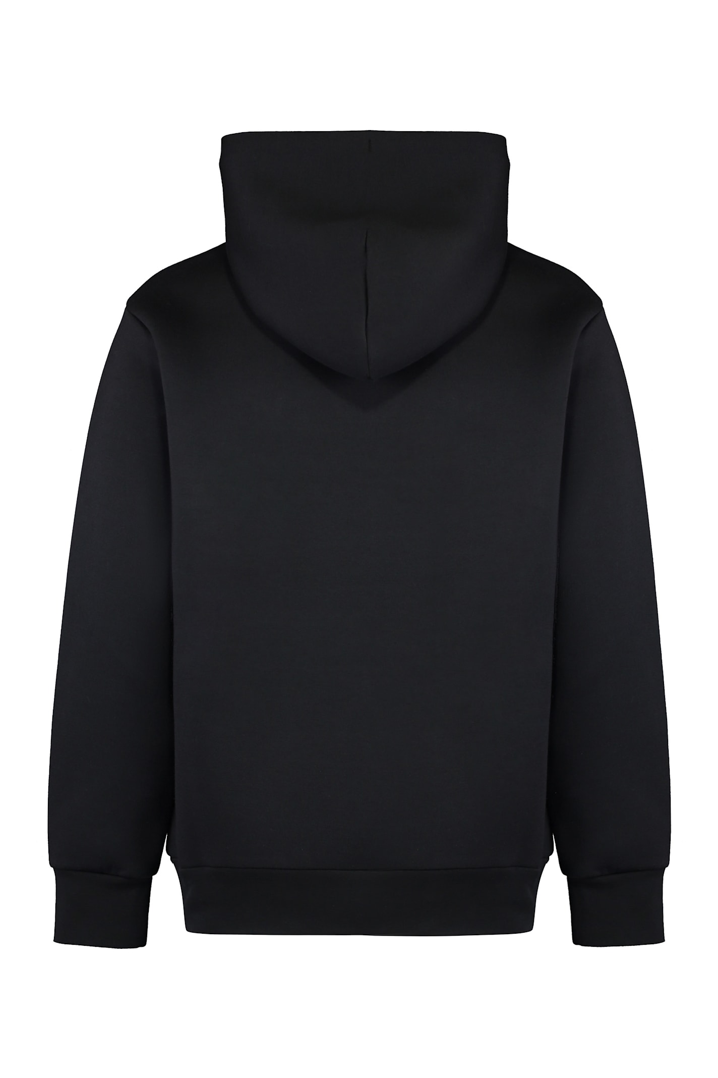 Shop Moncler Cotton Blend Hoodie In Black