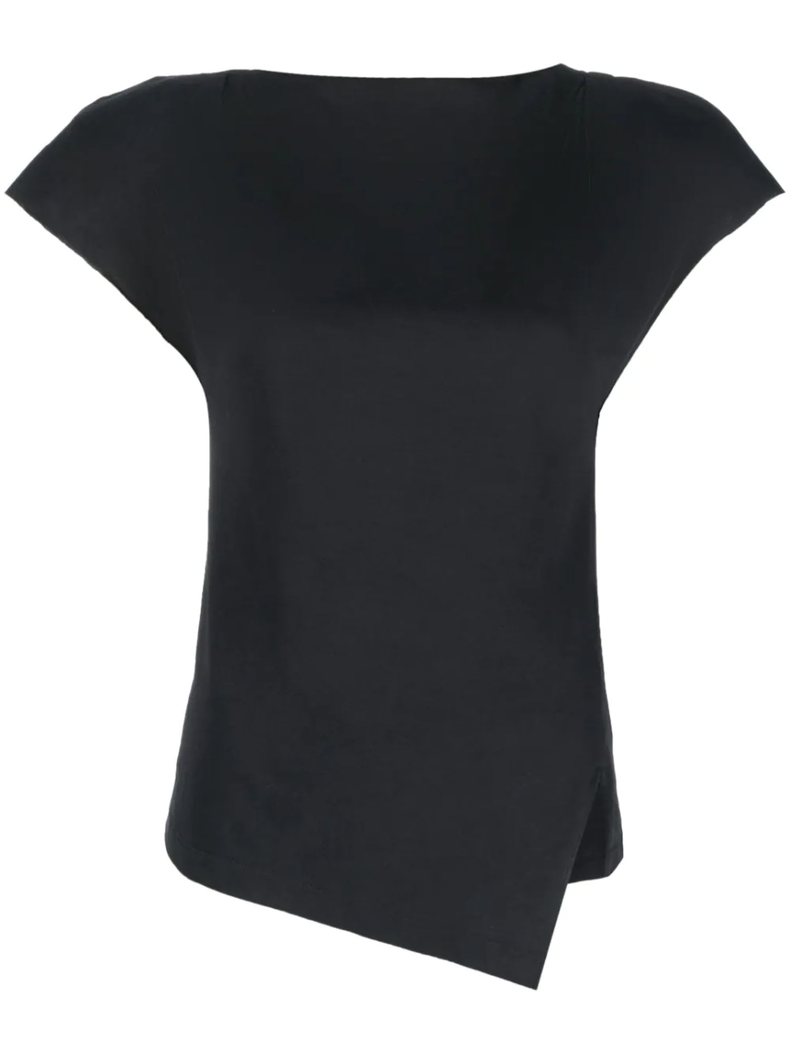 Isabel Marant Sebani Padded Asymmetric T-shirt In Nero