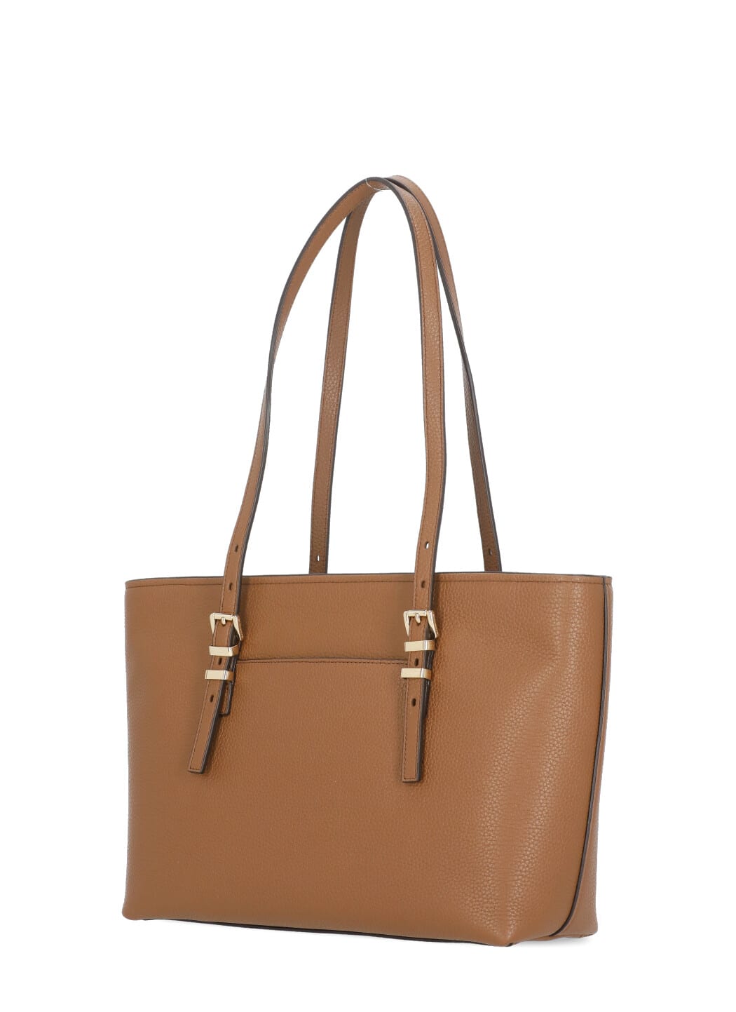 Michael Michael Kors Double Handle Shoulder Bag With Gold Hardware In Brown