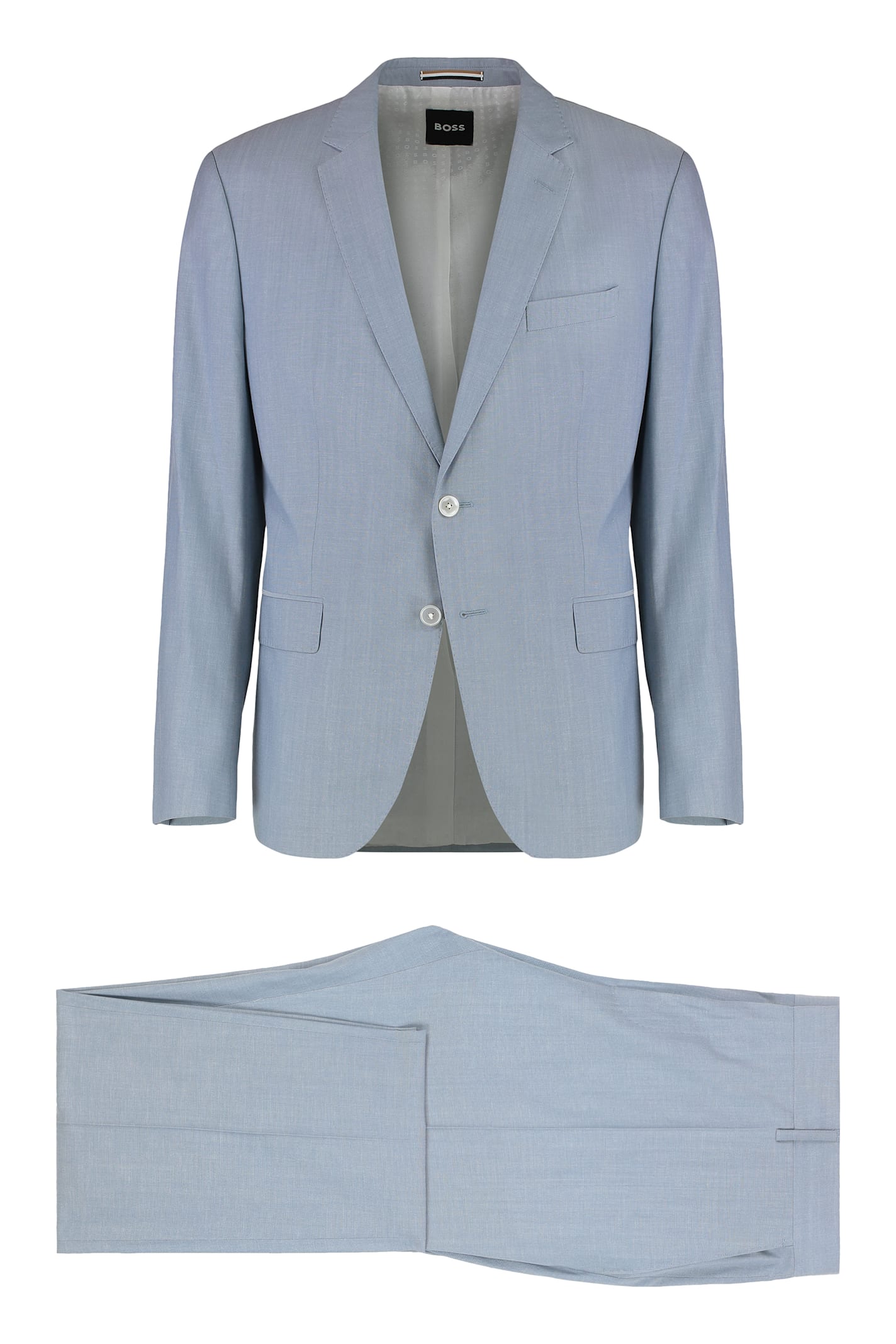 Hugo Boss Virgin Wool Blend Two-pieces Suit In Blue
