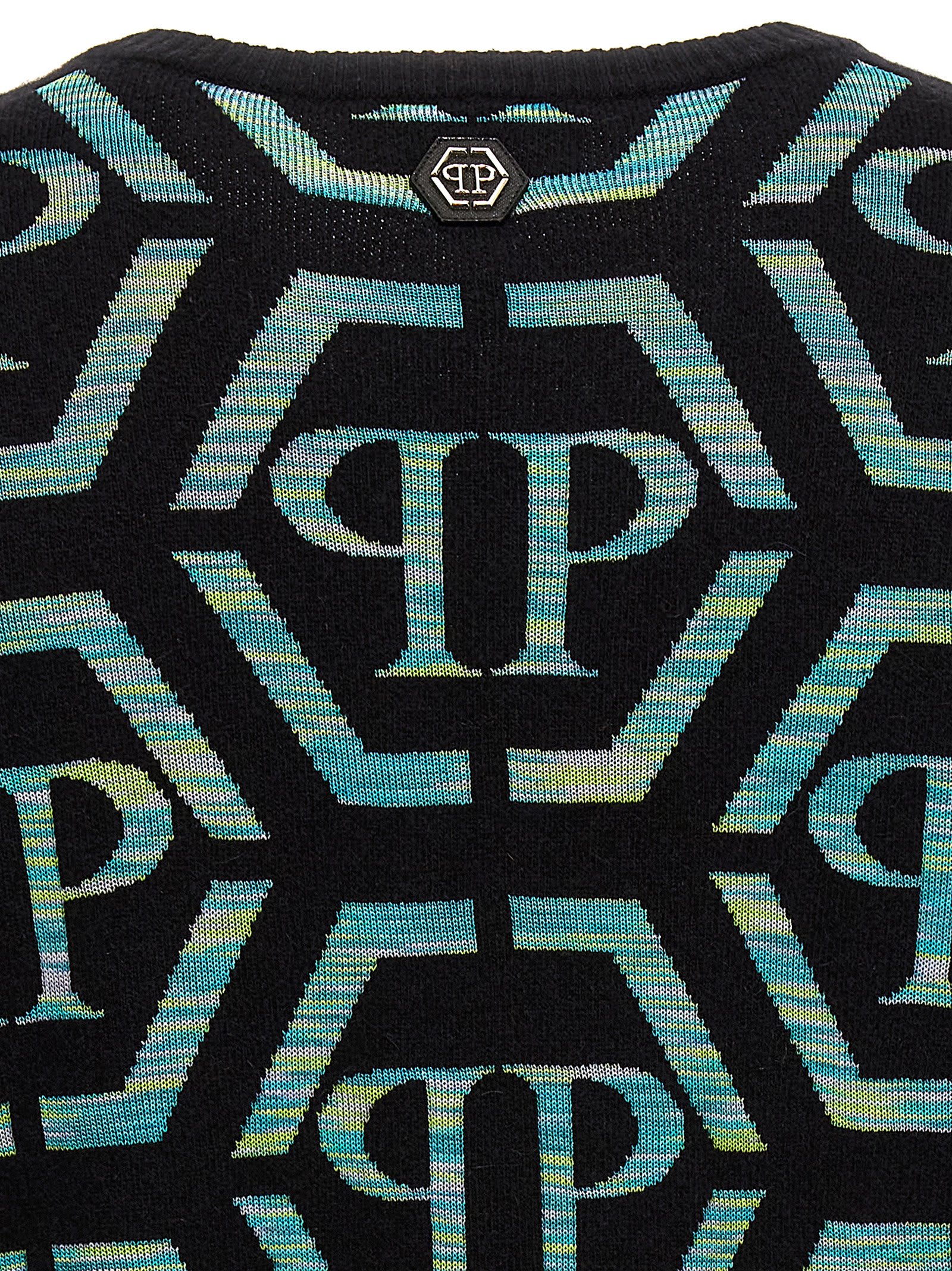 Shop Philipp Plein Logo Sweater In Multicolor