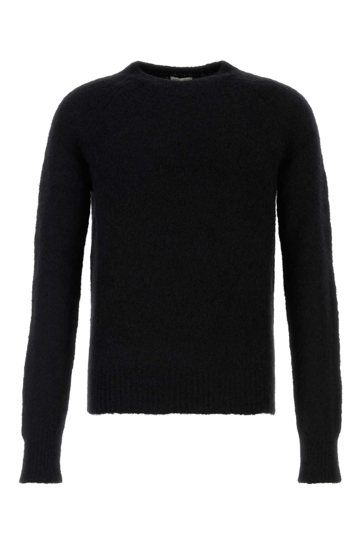 Shop Dries Van Noten Black Alpaca Blend Sweater