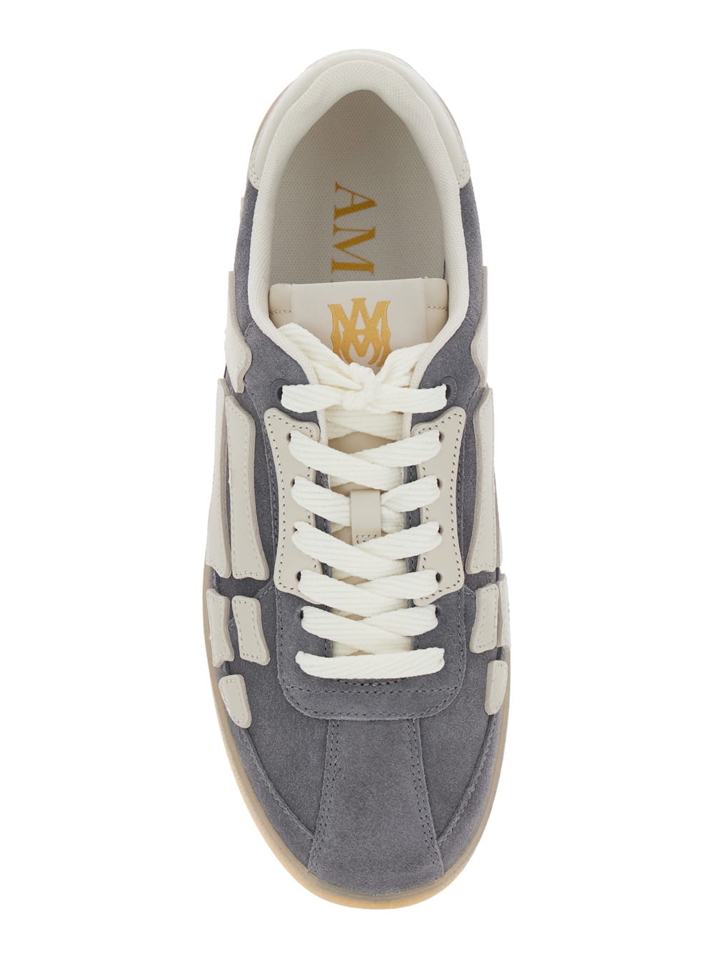 Amiri Sneakers Pacific Bones In Leather And Suede In Multi